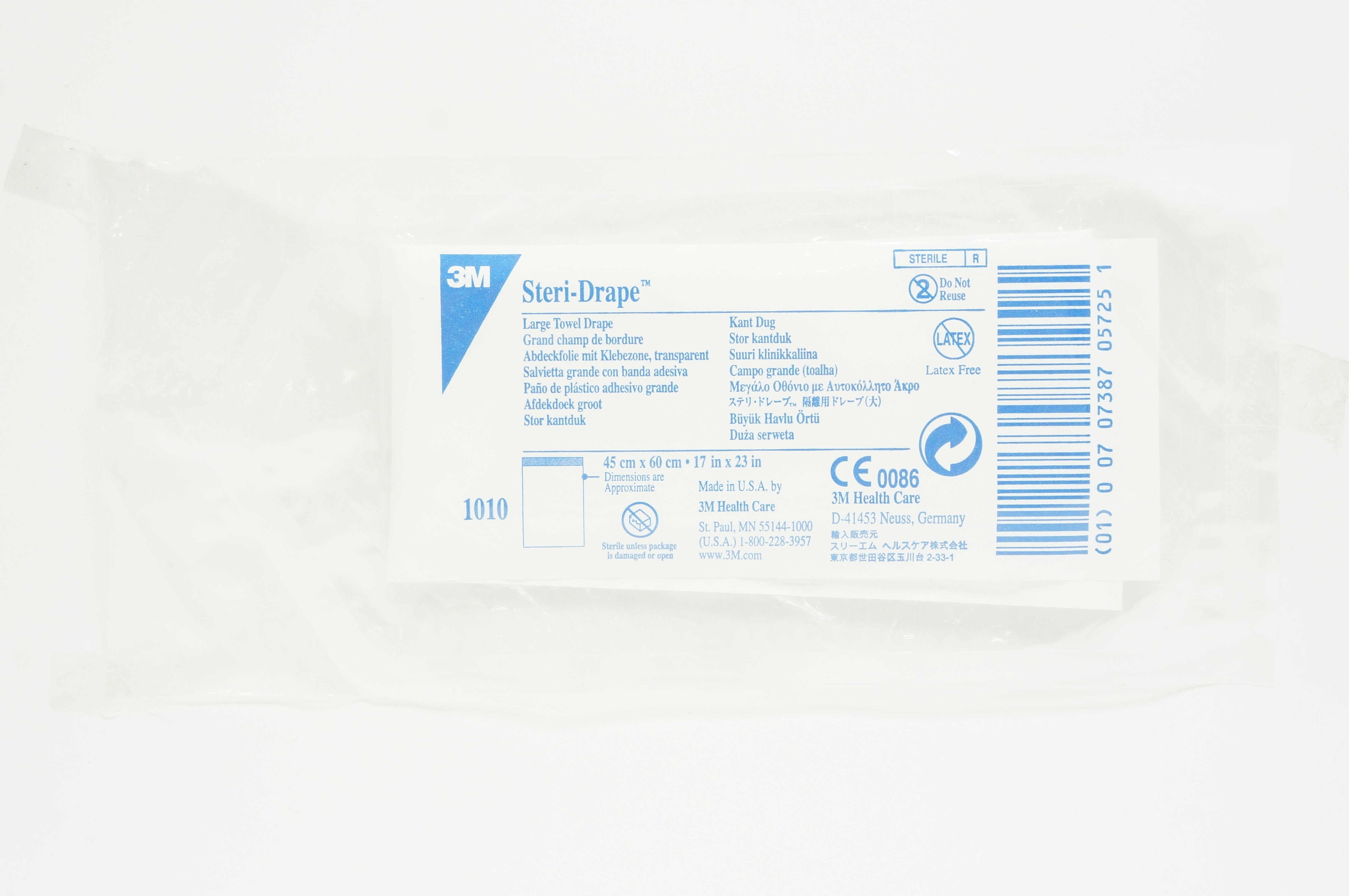 3M 1010 Steri-Drape Large Towel Drape 17 inch x 23 inch