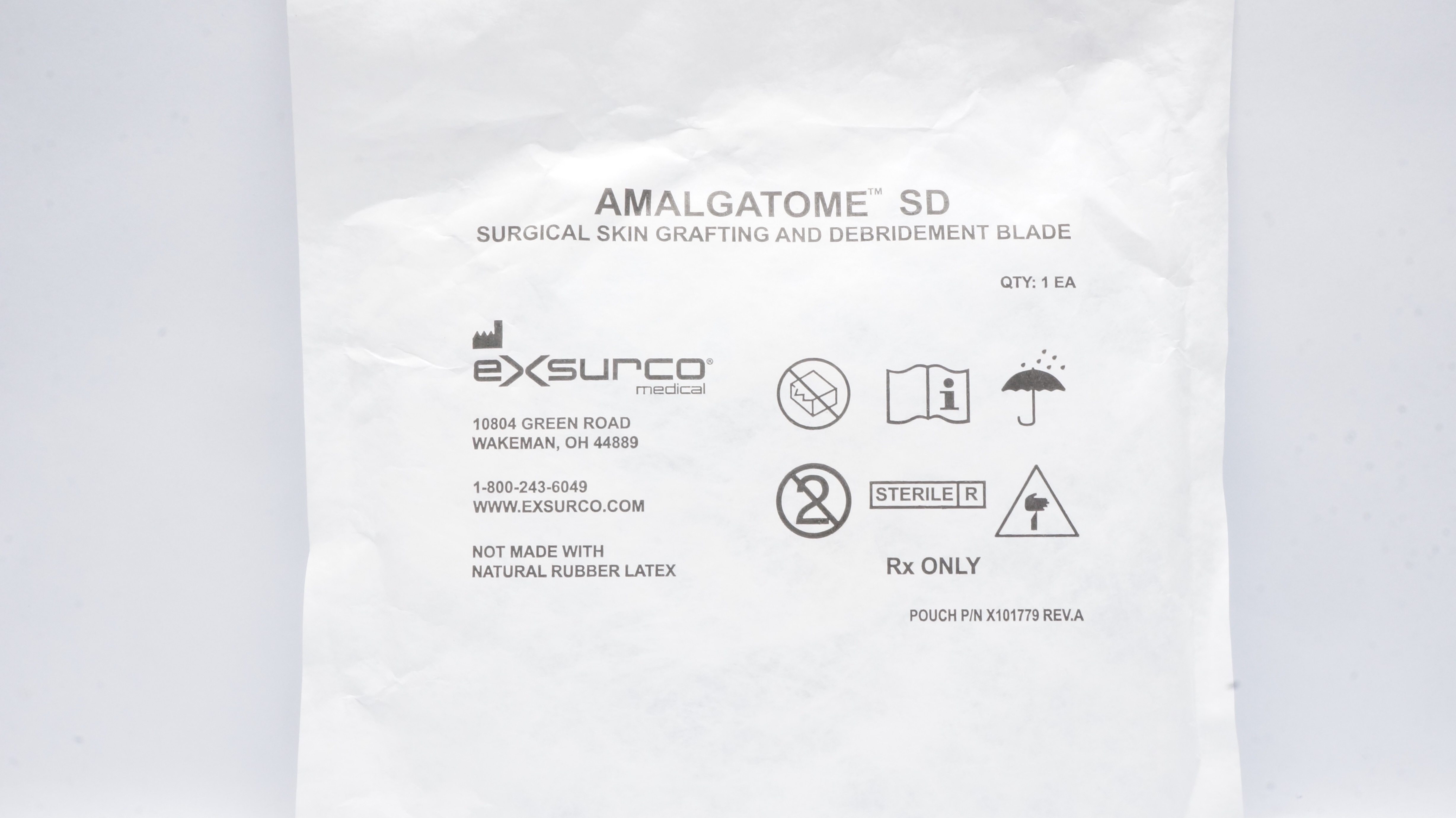 Exsurco X101789 Amalgatome SD Surgical Skin Grafting & Debridement Blade 2inch