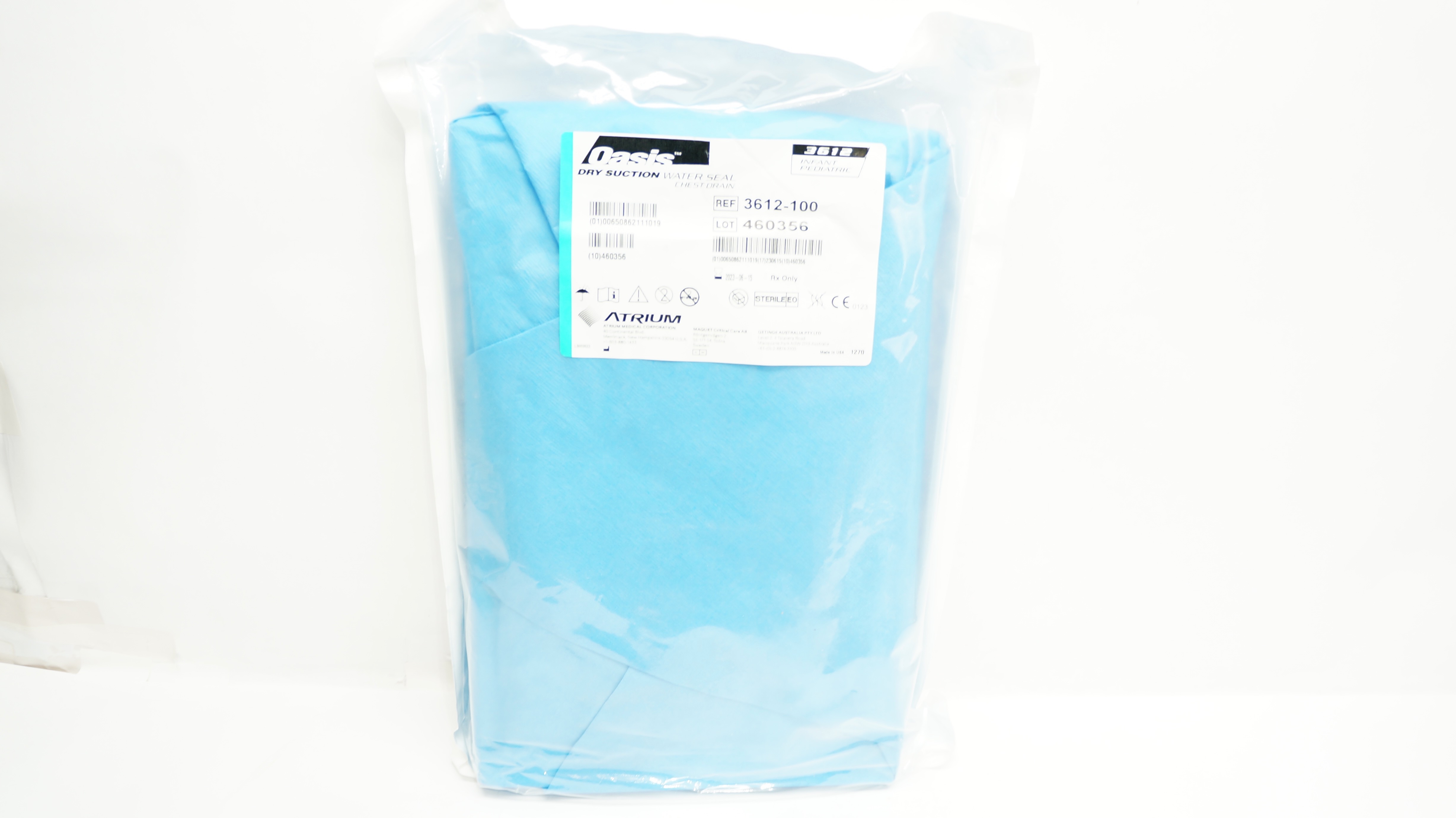 Atrium 3612-100 Oasis Dry Suction Water Seal Chest Drain (x)