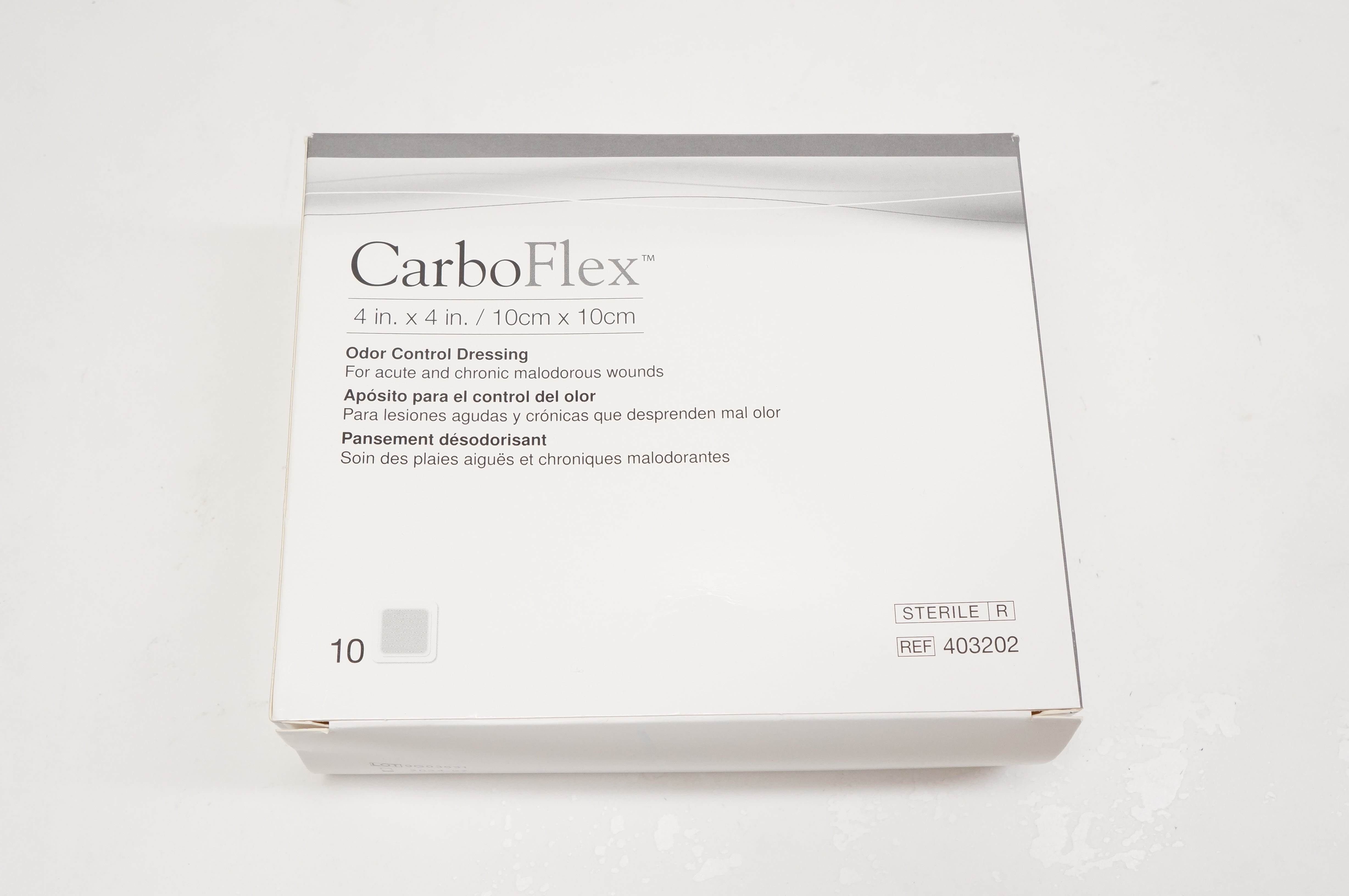 ConvaTec 403202 CarboFlex Odor Control Dressing 4inch x 4inch - Box of 10