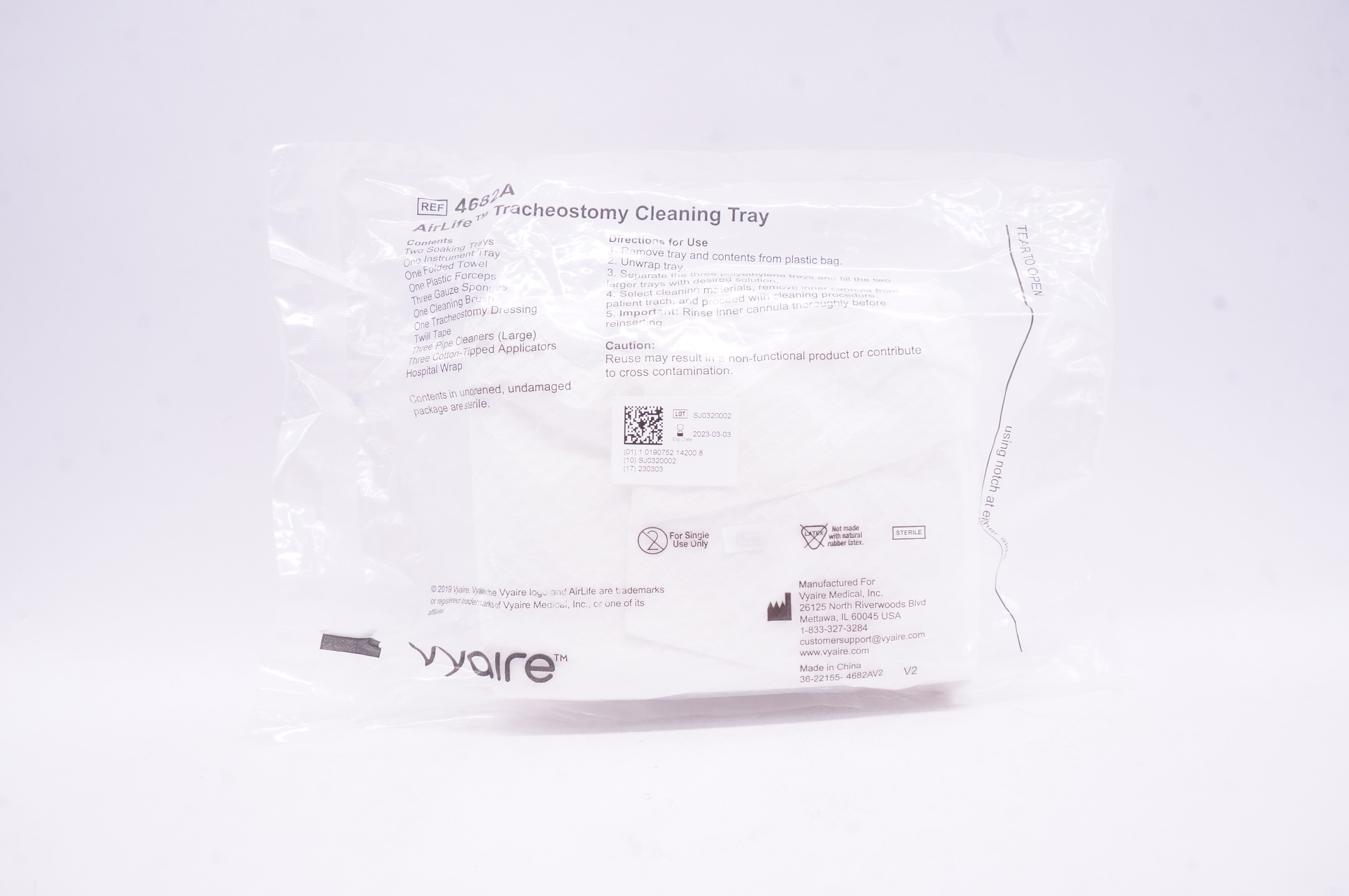 CareFusion 4682A AirLife Tracheostomy Cleaning Tray