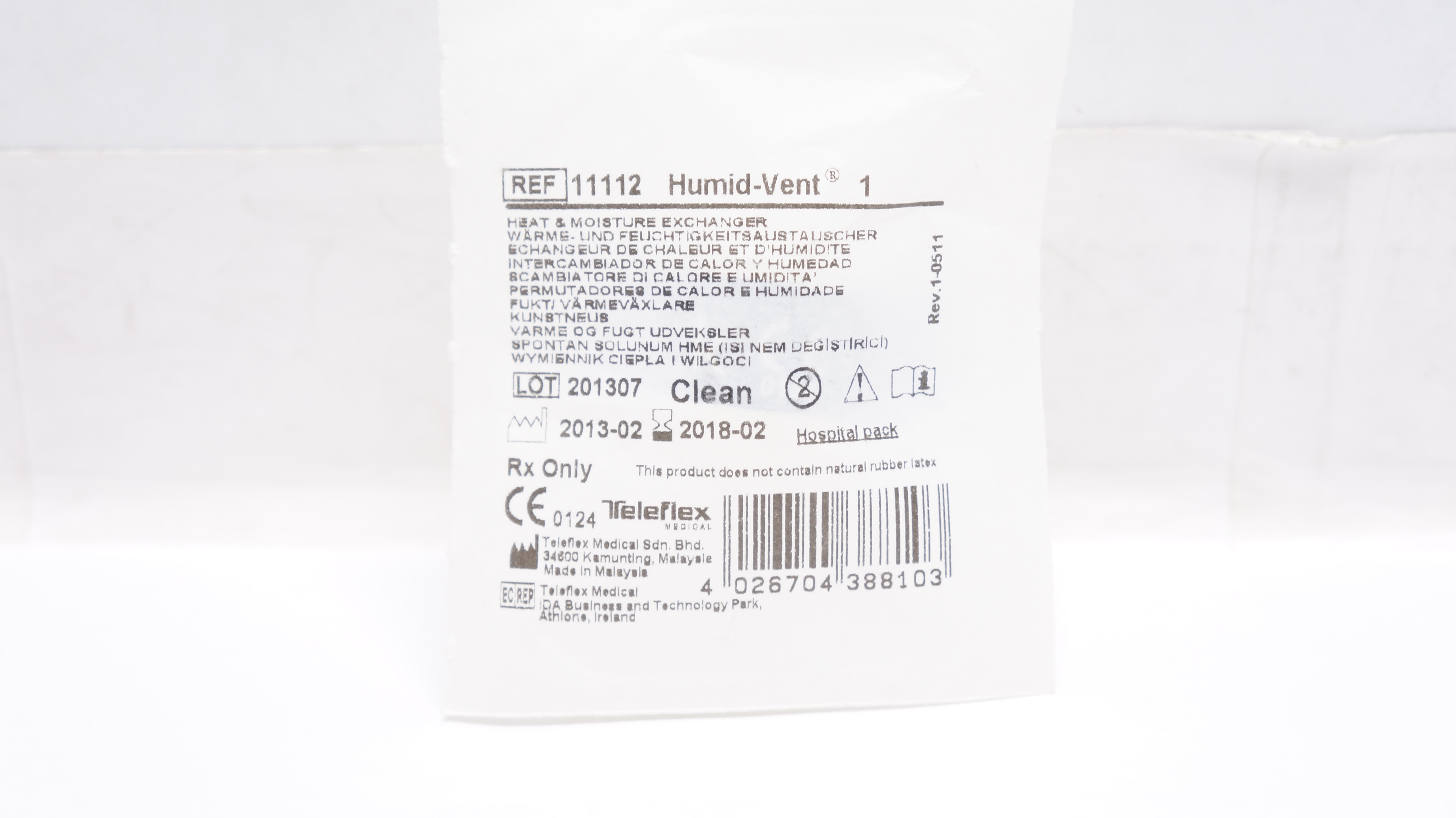 Teleflex 11112 Hunid-Vent Heat & Moisture Exchanger (x)