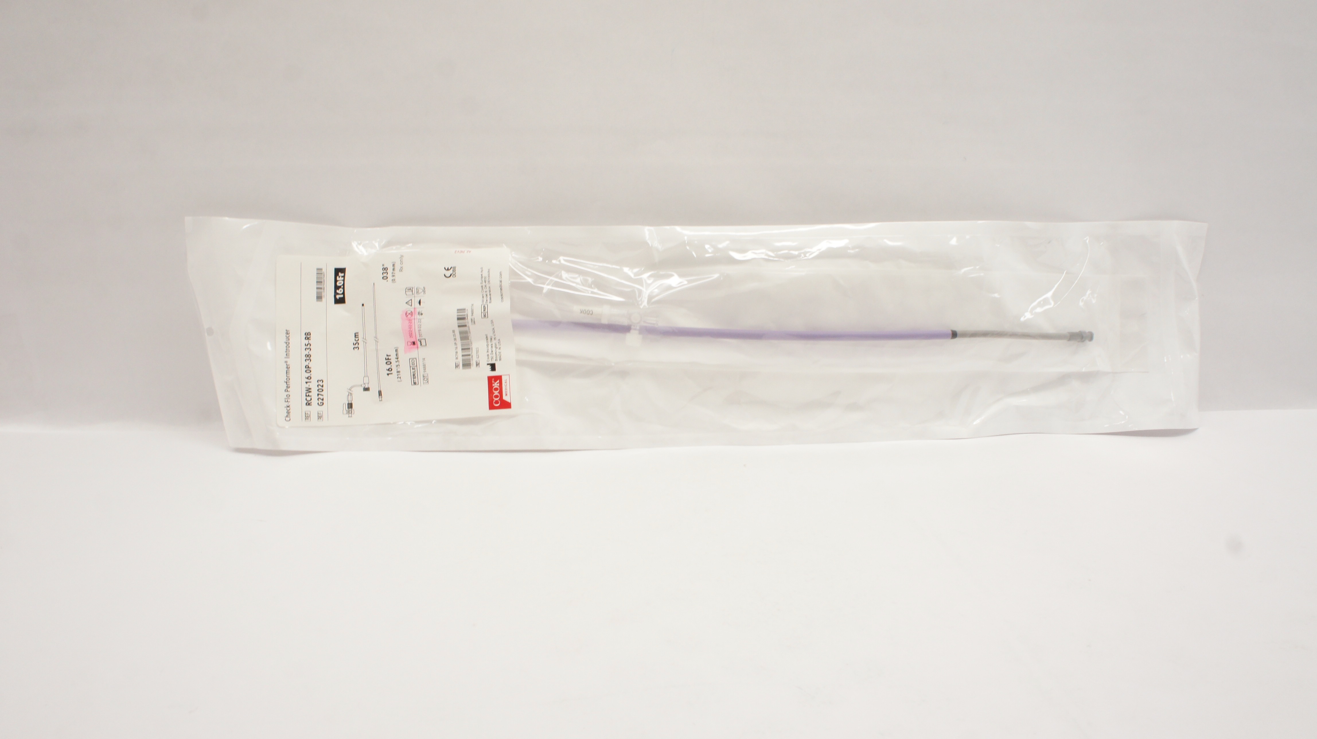 Cook Medical G27023 Check-Flo Performer Introducer 16.0Fr x 35cm x .038inch (x)
