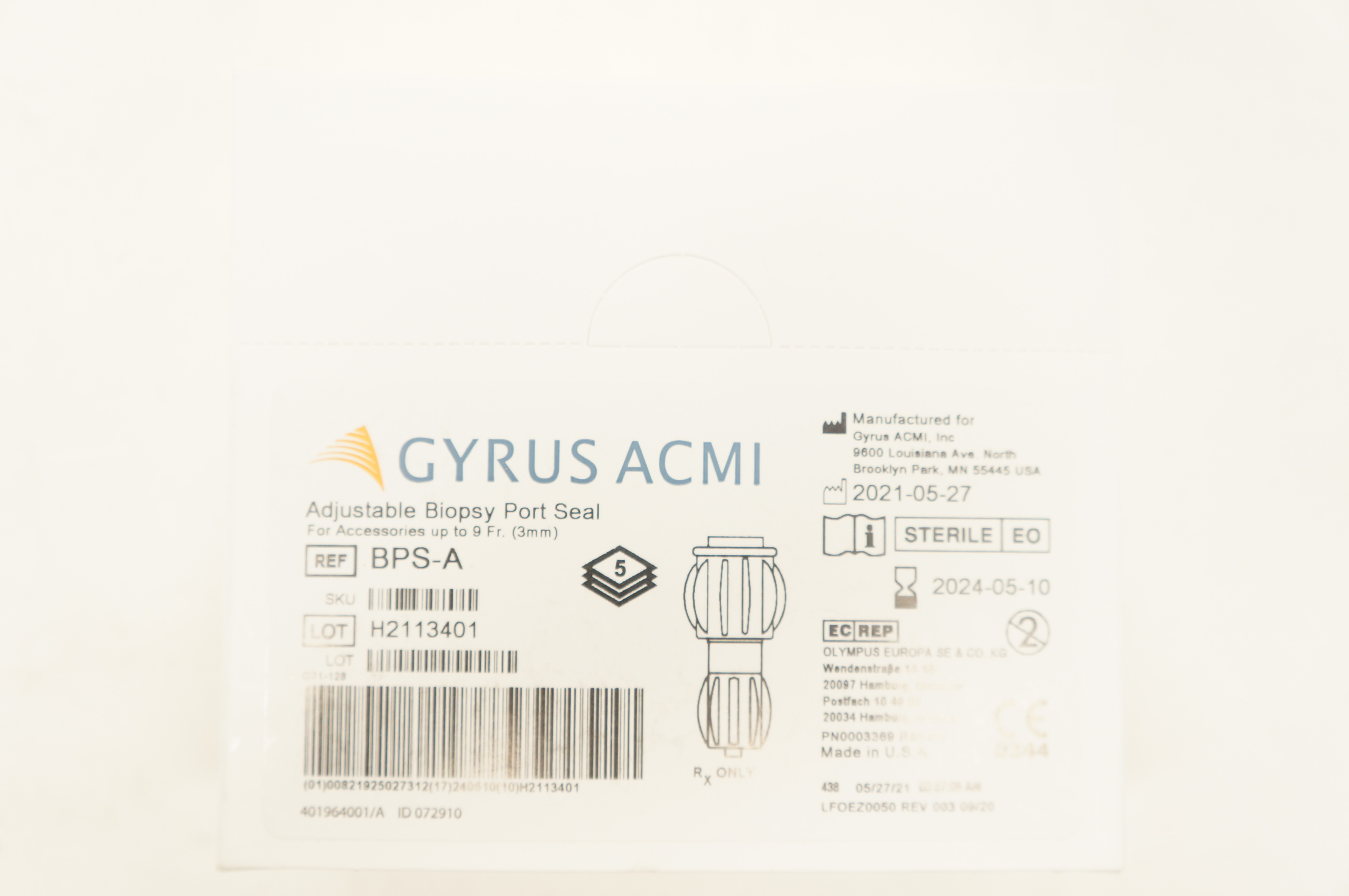 Gyrus ACMI BPS-A Adjustable Biopsy Port Seal - Box of 5