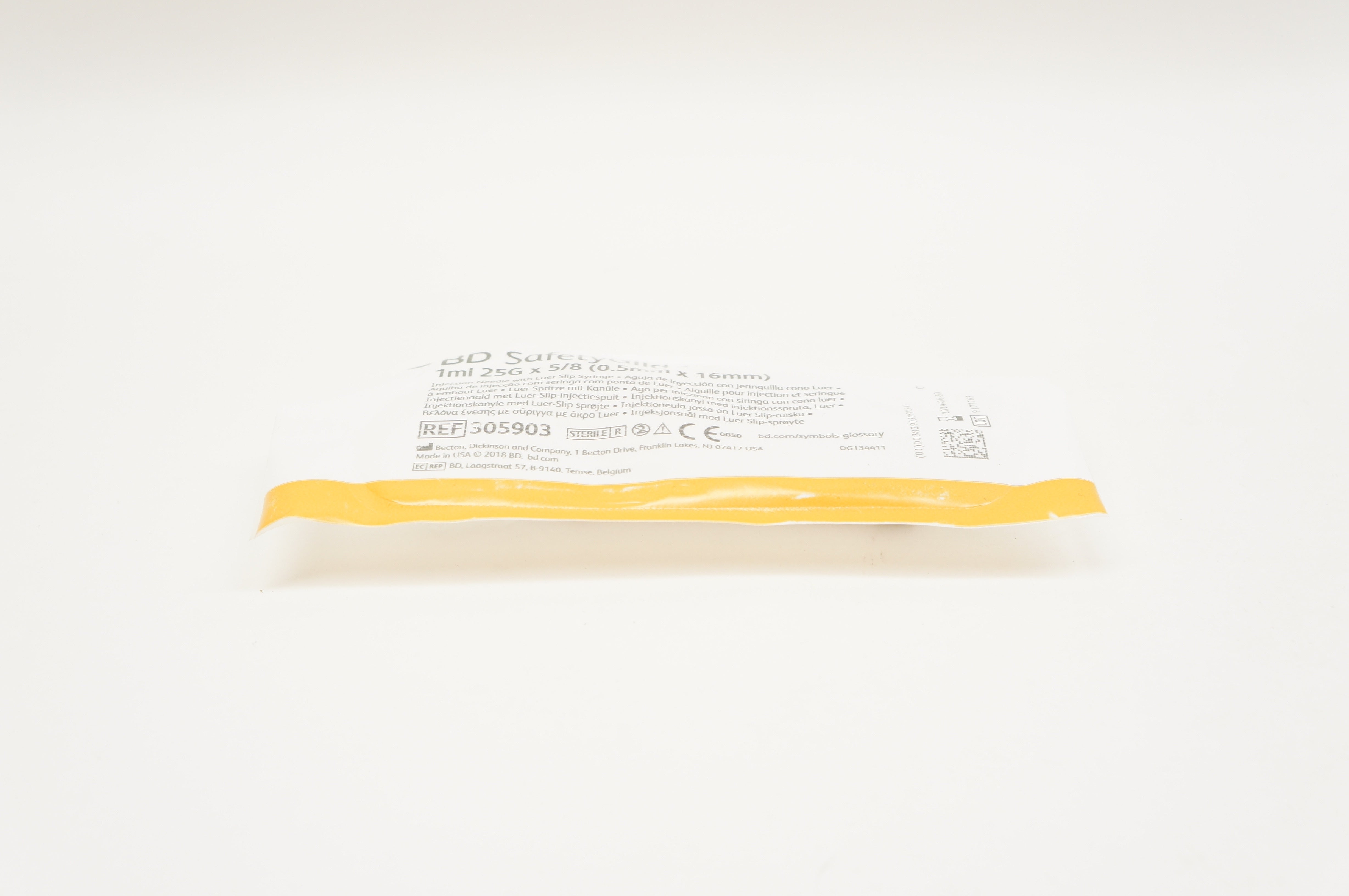 BD 305903 Safety Glide 1ml, 25G x 5/8inch