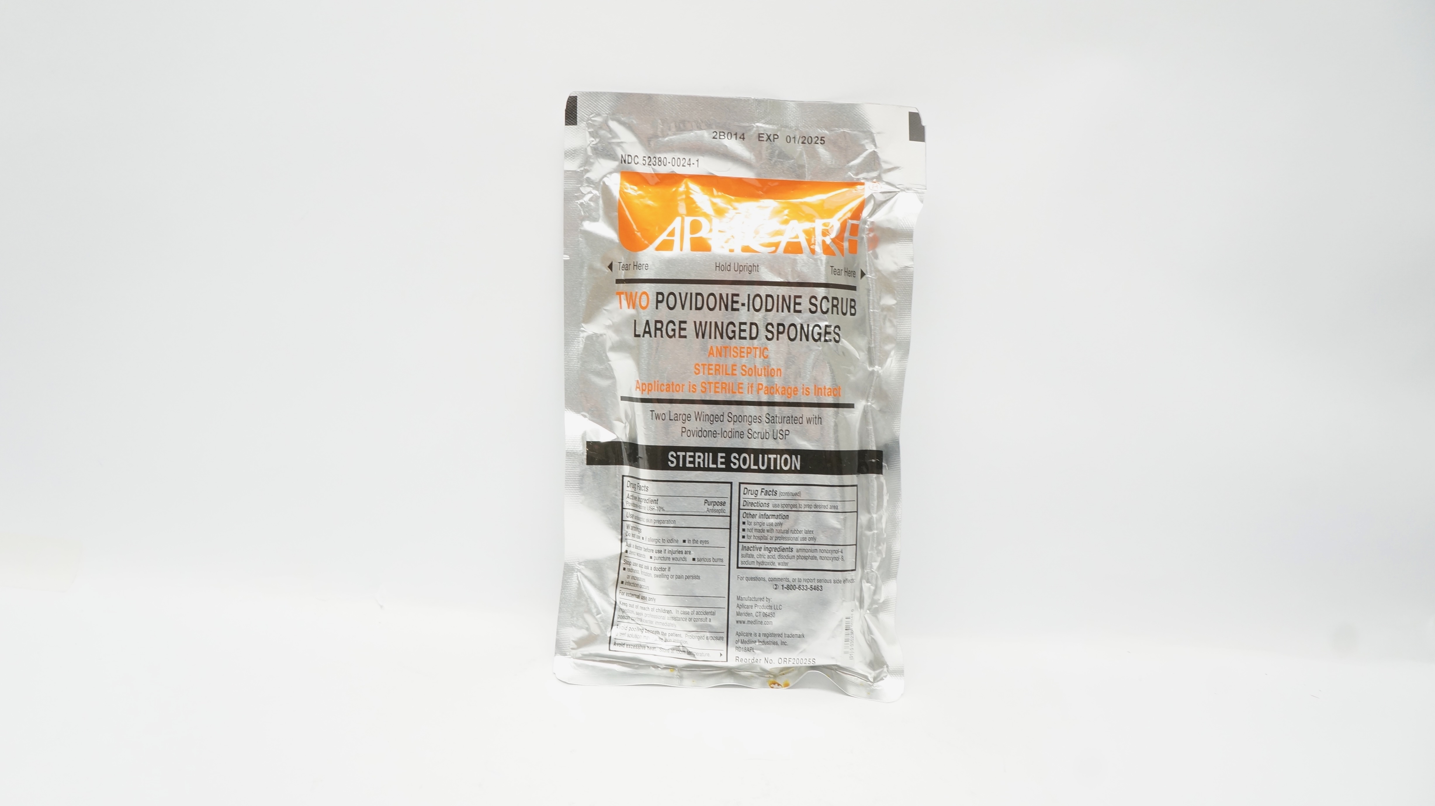 Aplicare ORF20025S Two Povidone-iodine Scrub Large Winged Sponges (x)