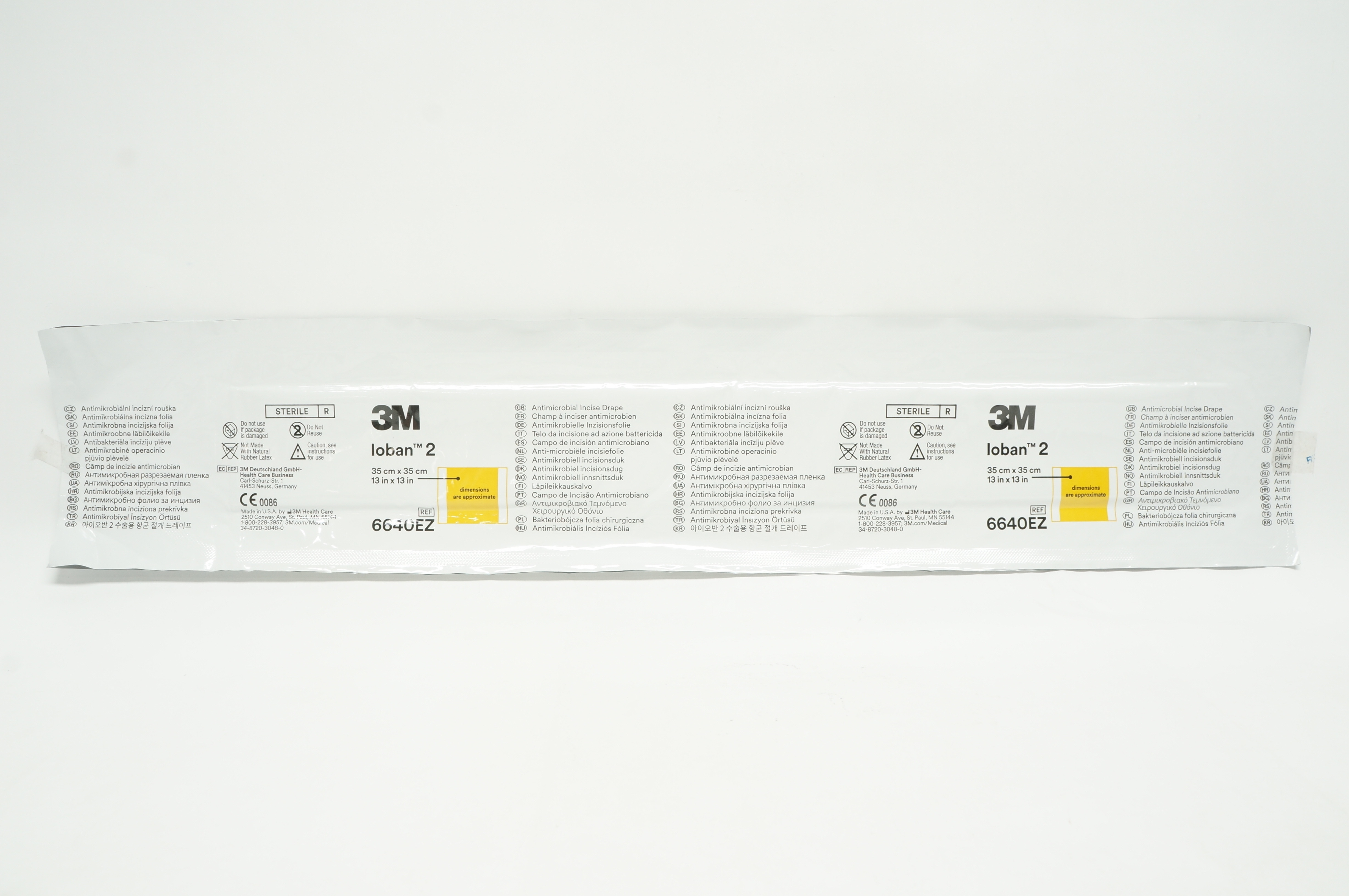 3M 6640EZ Loban 2 Antimicrobial Incise Drape 13inch x 13inch