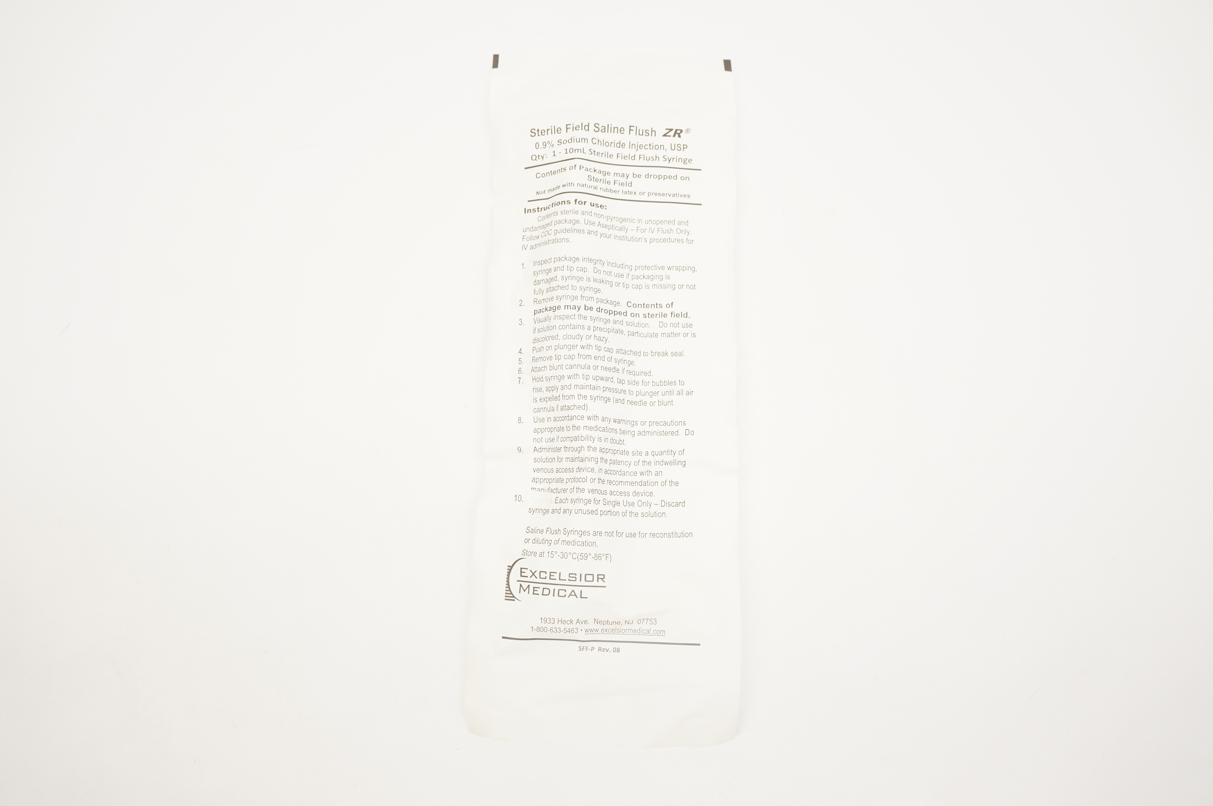 Excelsior Medical 10091-1 Sterile Field Saline Flush 10ml (x)