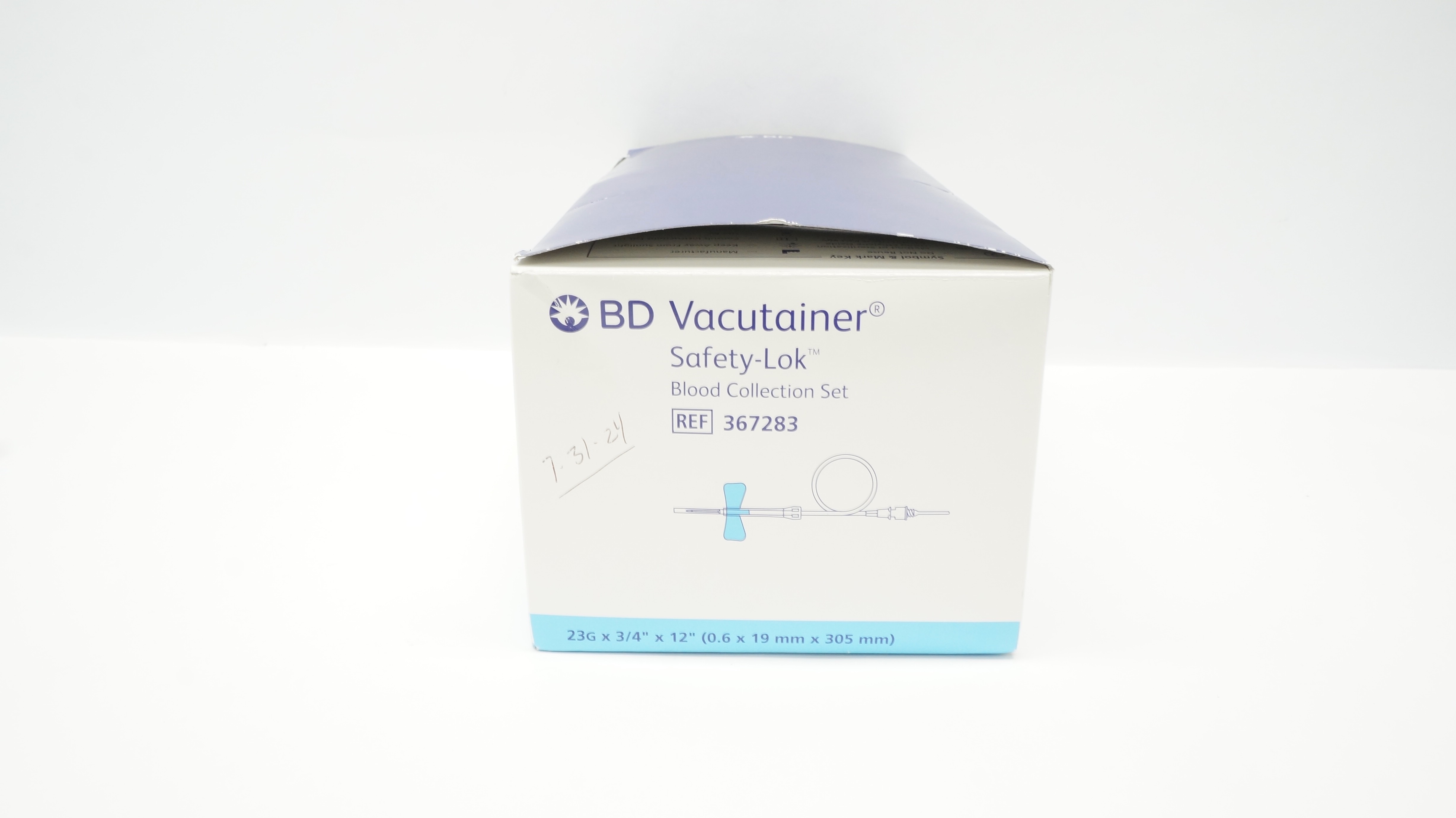BD 367283 Vacutainer Blood Collection Set 23G x 3/4inch x 12inch (x) - Box of 23