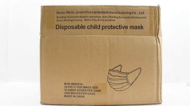 Wuhu Weitu Protective Equipment Disposable Child Protective Mask - Case of 2500