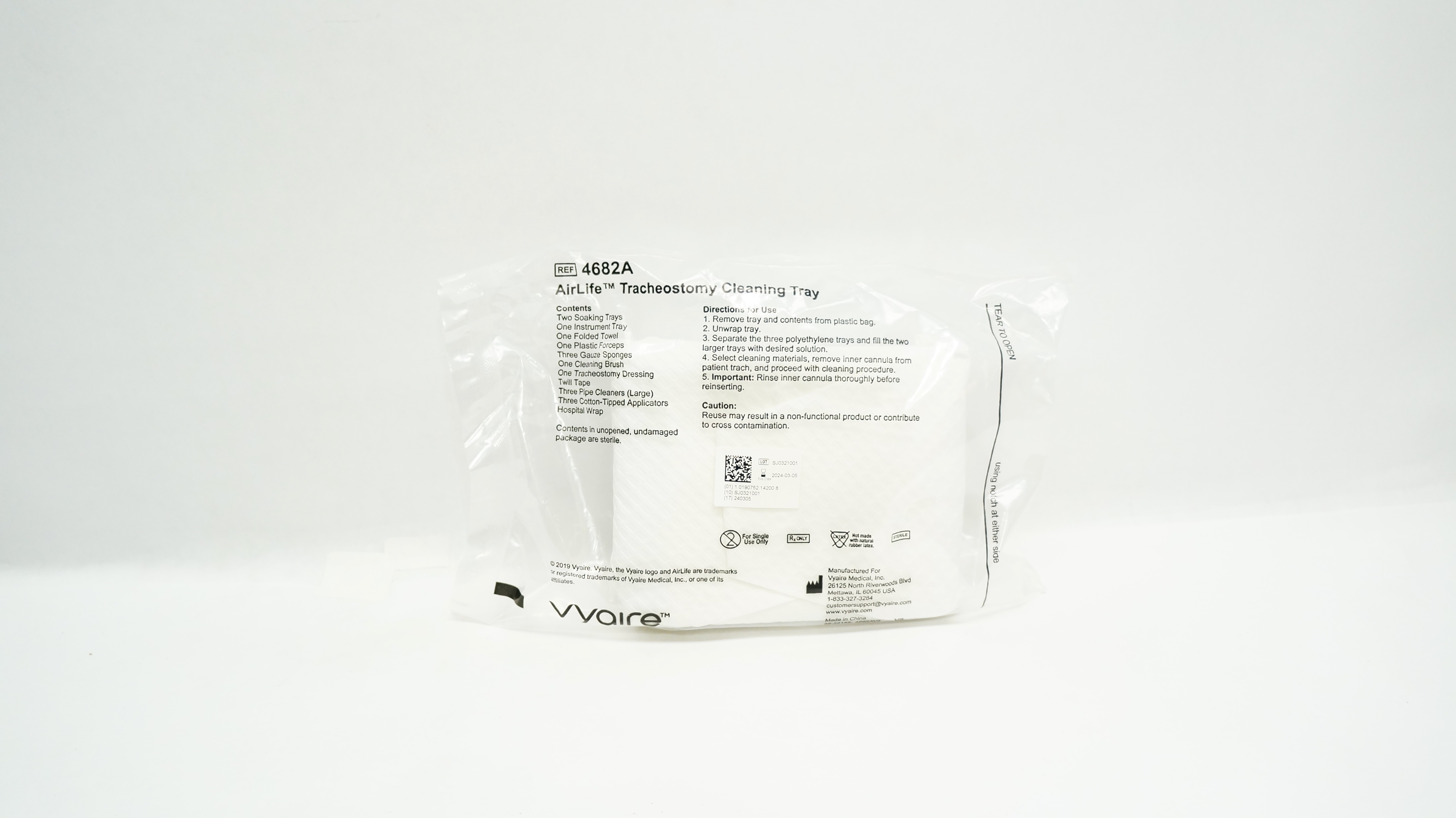 Vyaire 4682A AirLife Tracheostomy Cleaning Tray