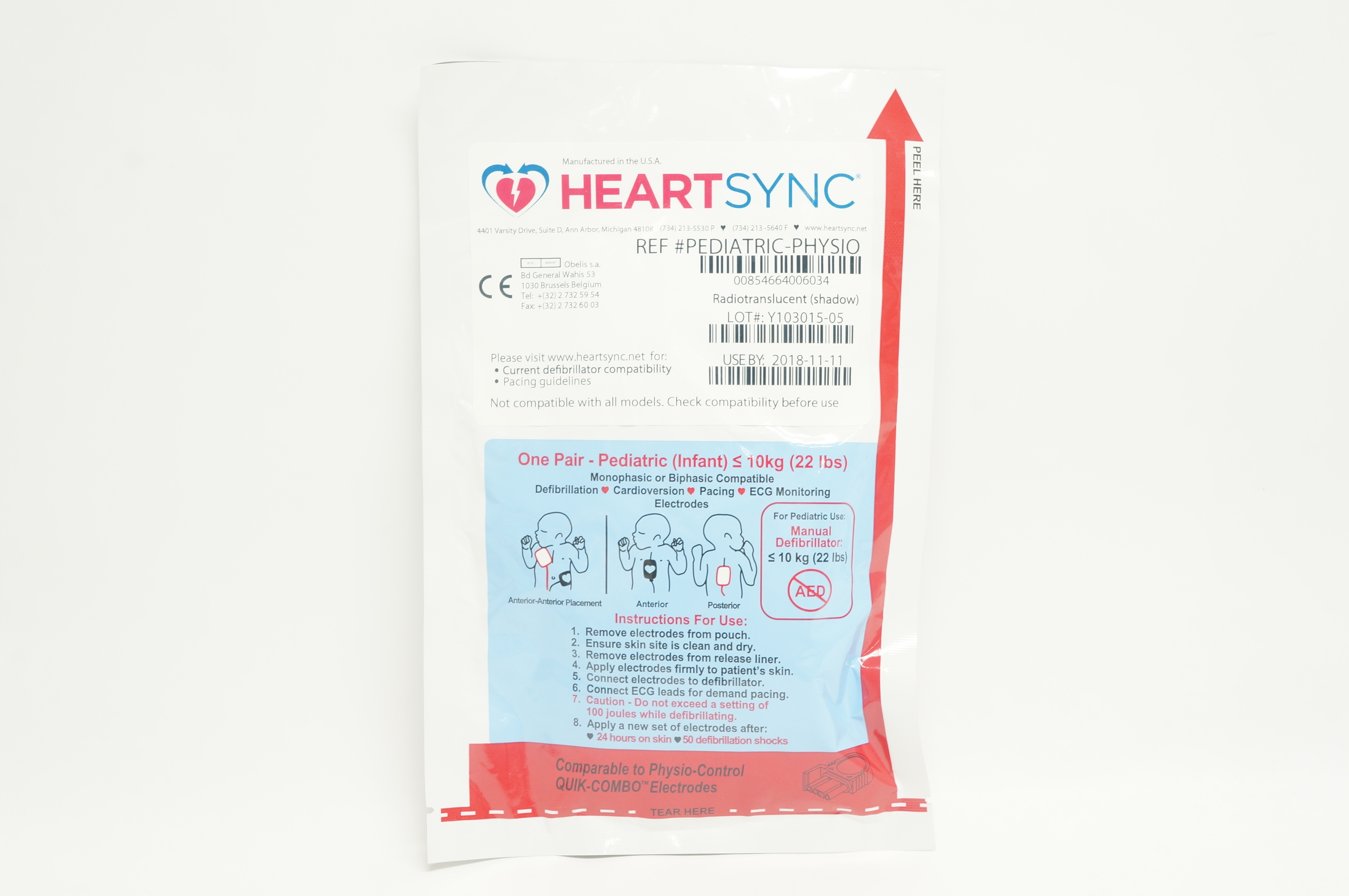 HeartSync Pediatric-Physio Pediatric ECG Monitoring Electrodes ≤ 22lbs (x)