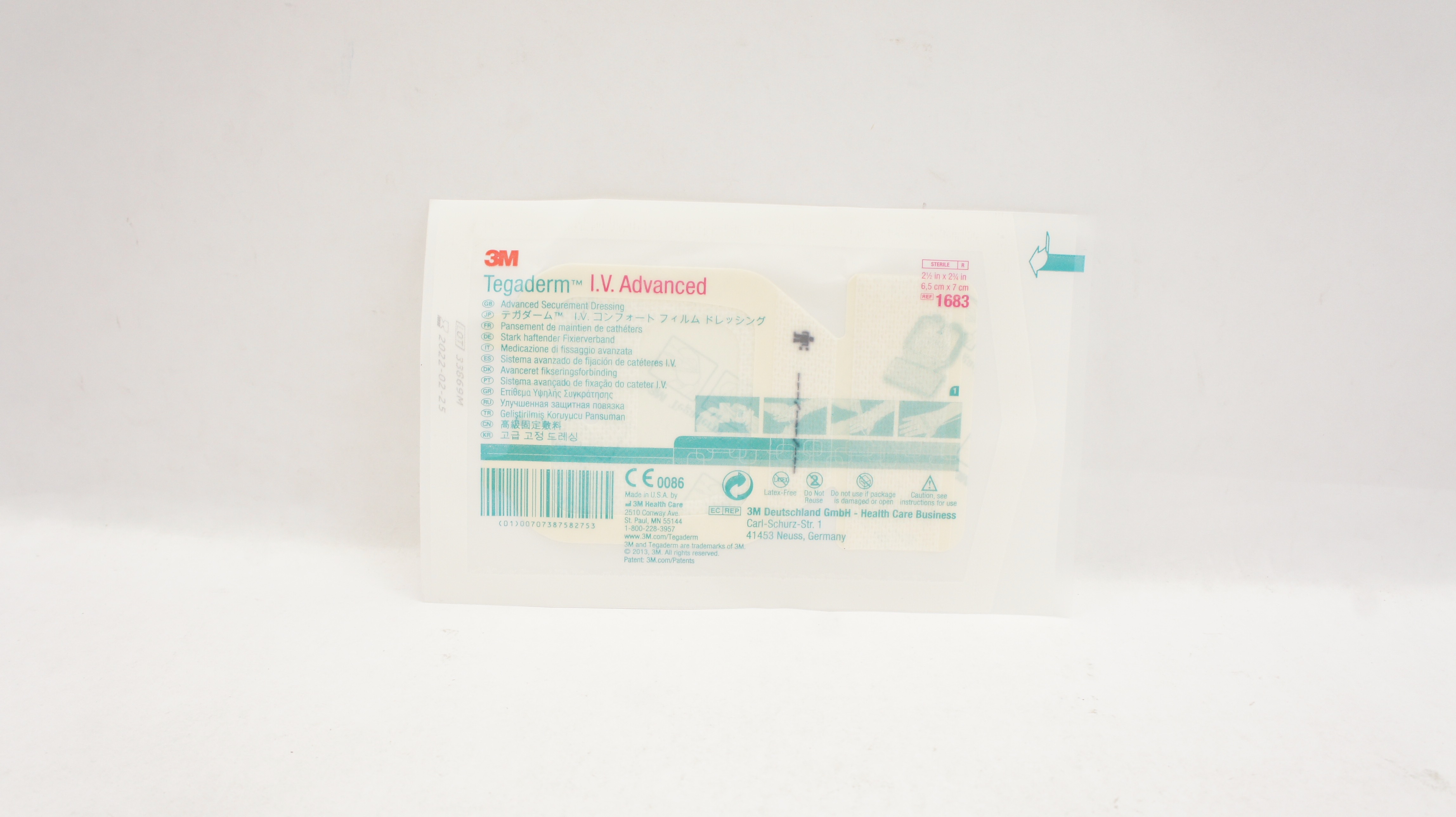 3M 1683 Tegaderm IV Advanced Securement Dressing 2-1/2inch x 2-3/4inch (x)