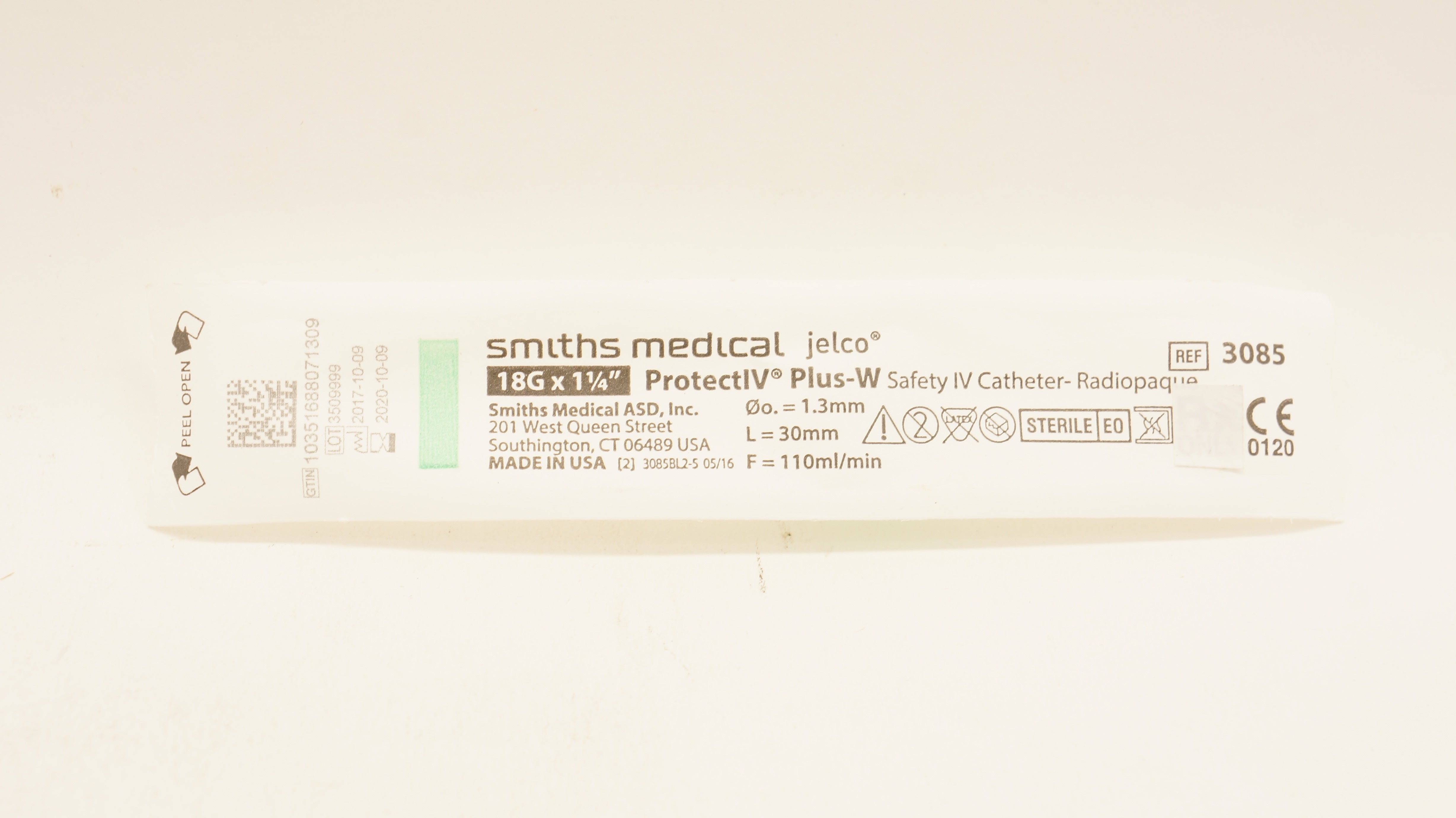 Smiths Medical 3085 ProtectIV Plus-W Safety Cath.18G x 1 1/4inch (x)