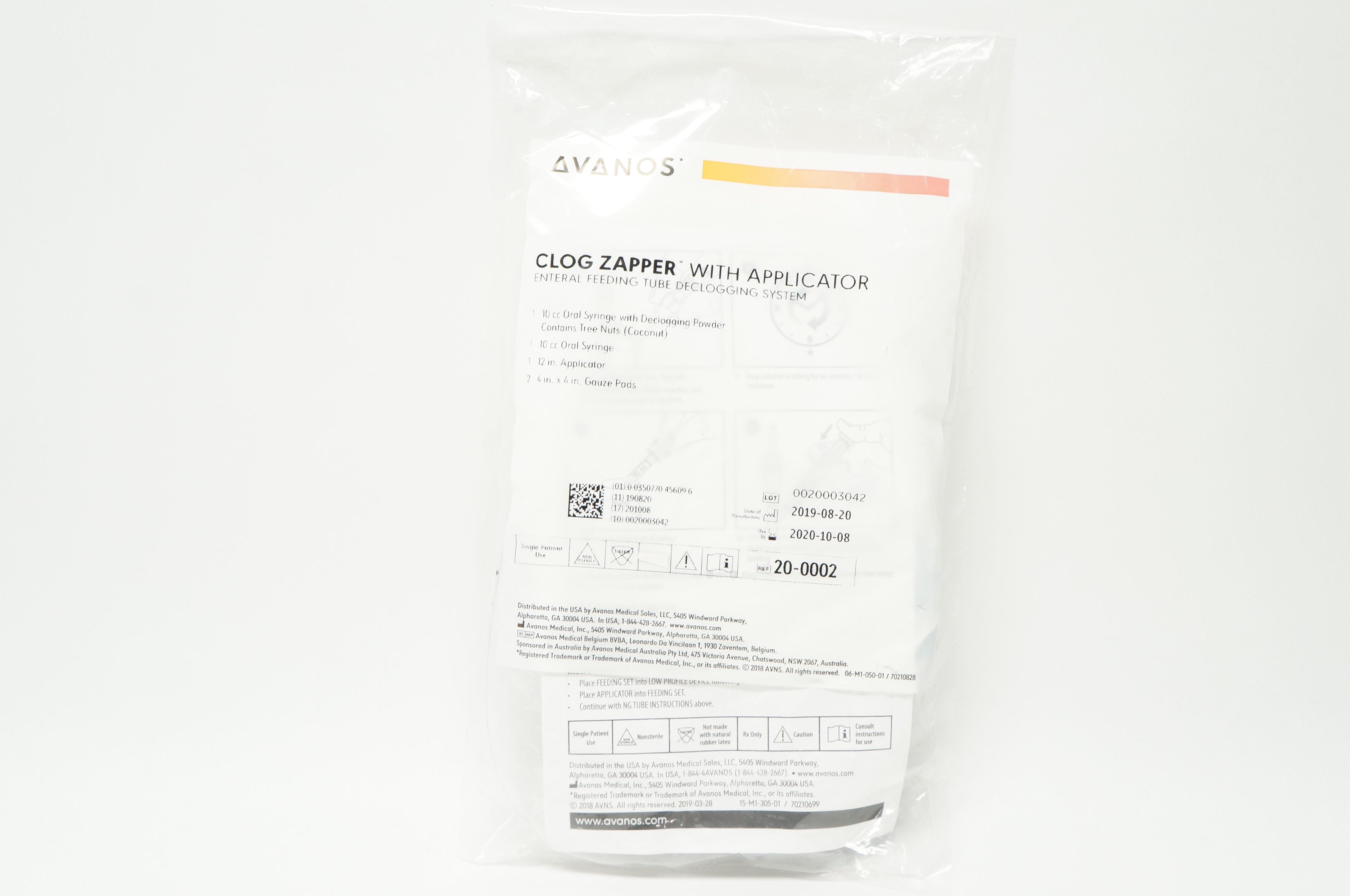 Avanos 20-0002 Clog Zapper Applicator Enteral Feeding Tube Declogging System (x)