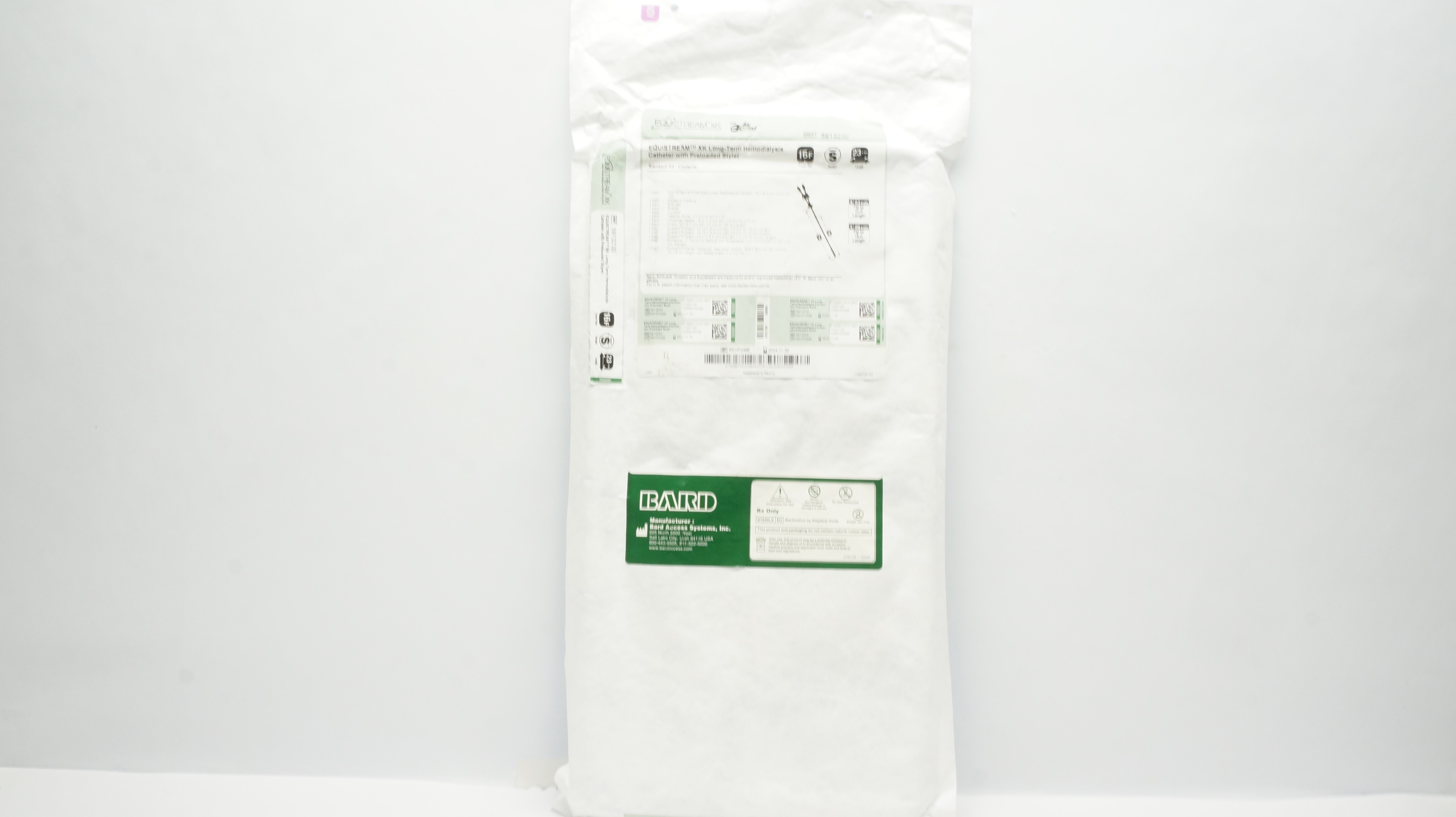 Bard 5913230 Equistream XK Alphacurve Long-Term Hemodialysis Cath.16F x 23cm (x)