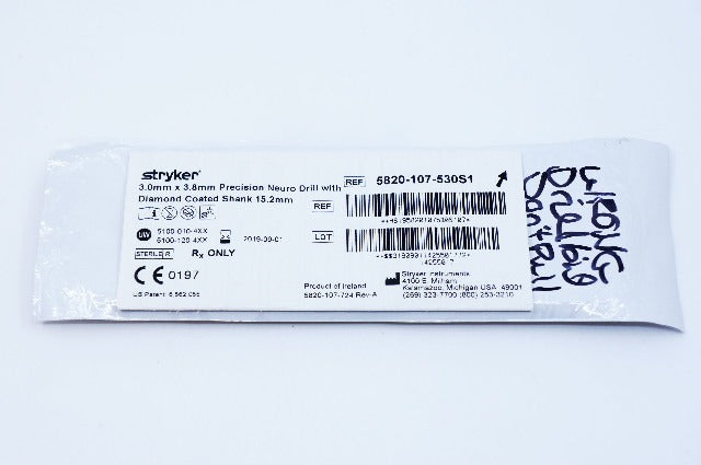 Stryker 5820-107-530S1 Precision Neuro Drill with Diamond Coated Shank 15.2mm