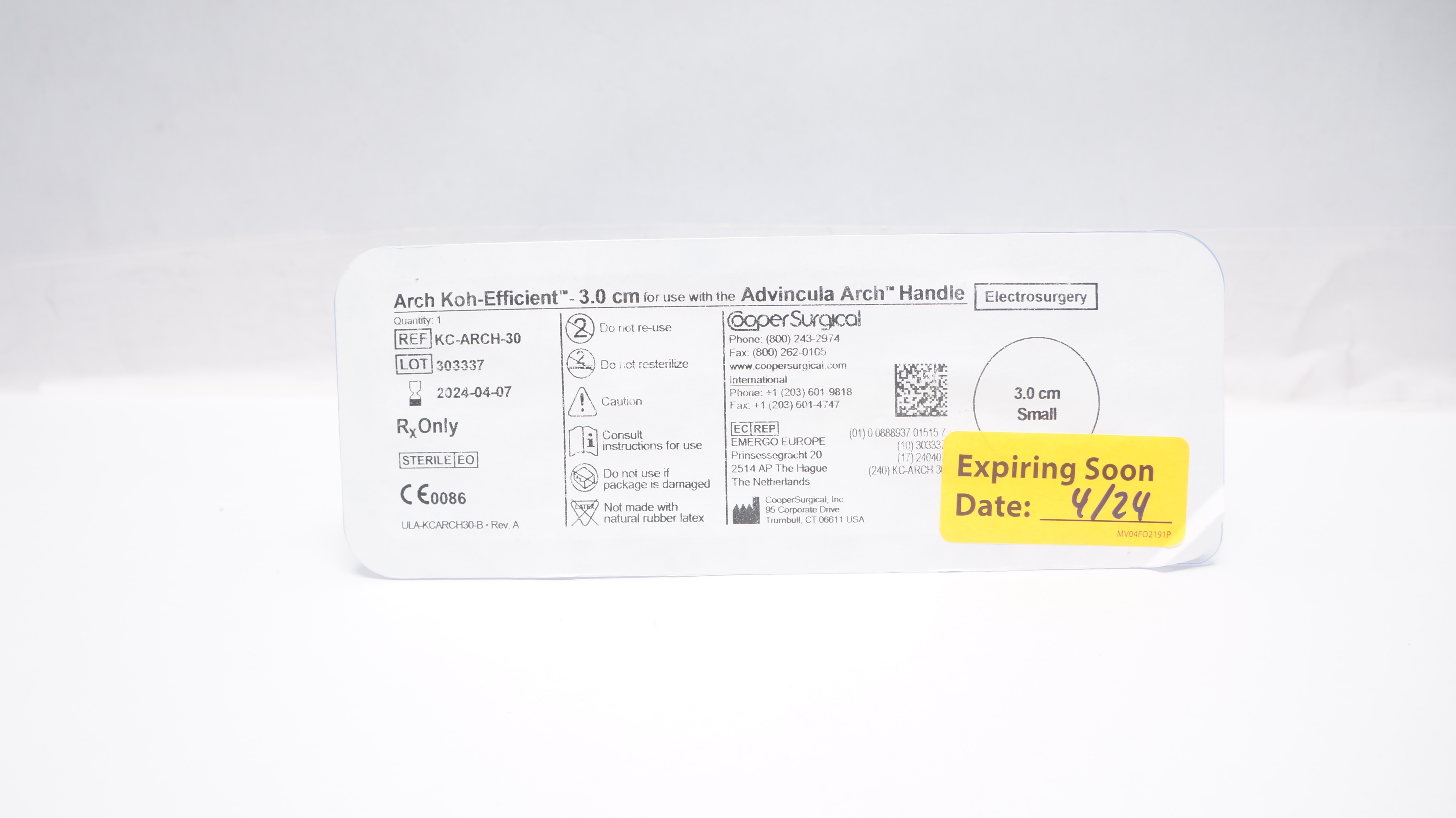 Cooper Surgical KC-ARCH-30 Arch Koh-Efficient - 3.0cm Small (x)