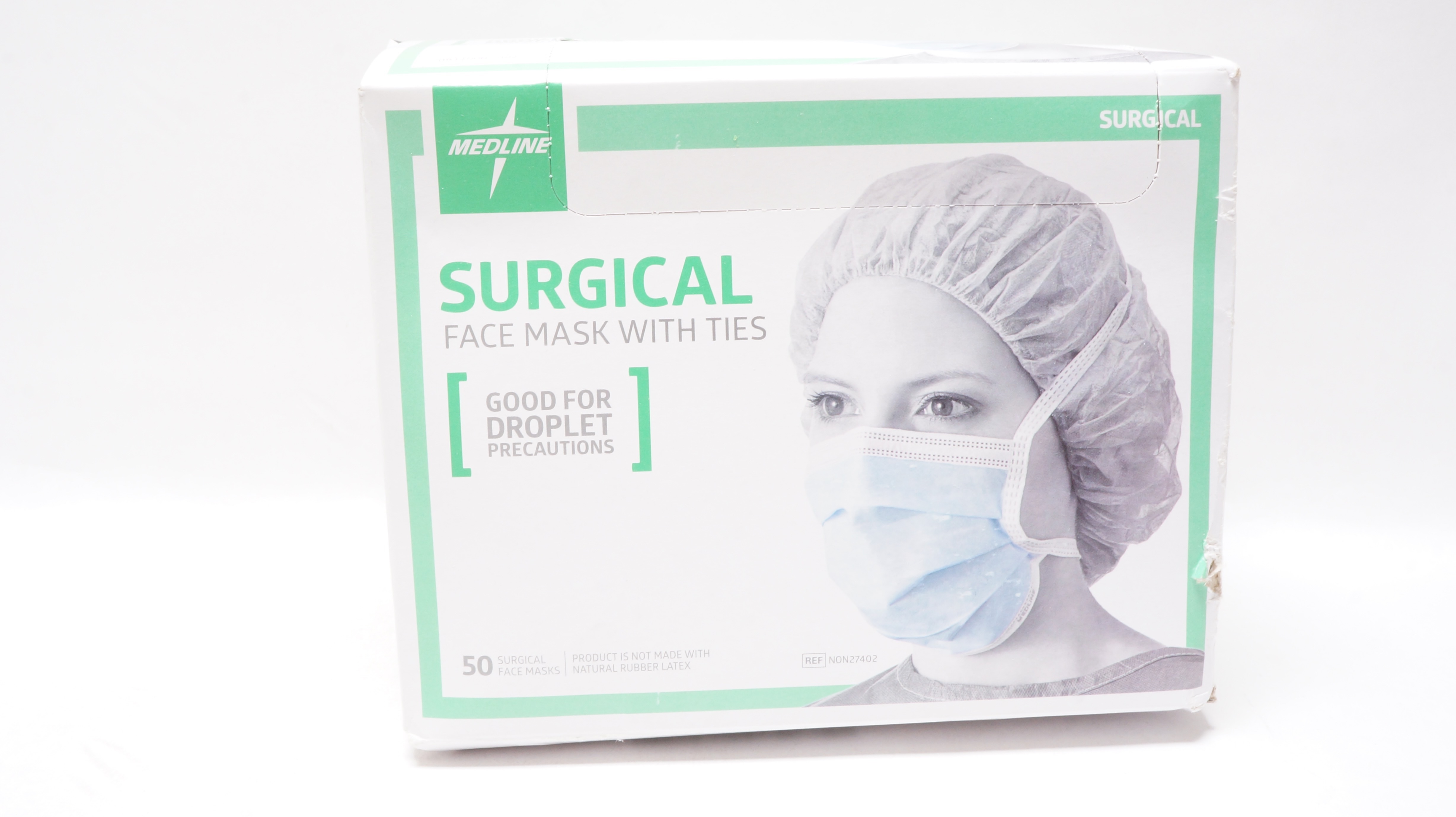 Medline NON27402 Surgical Face Mask with Ties - Box of 50
