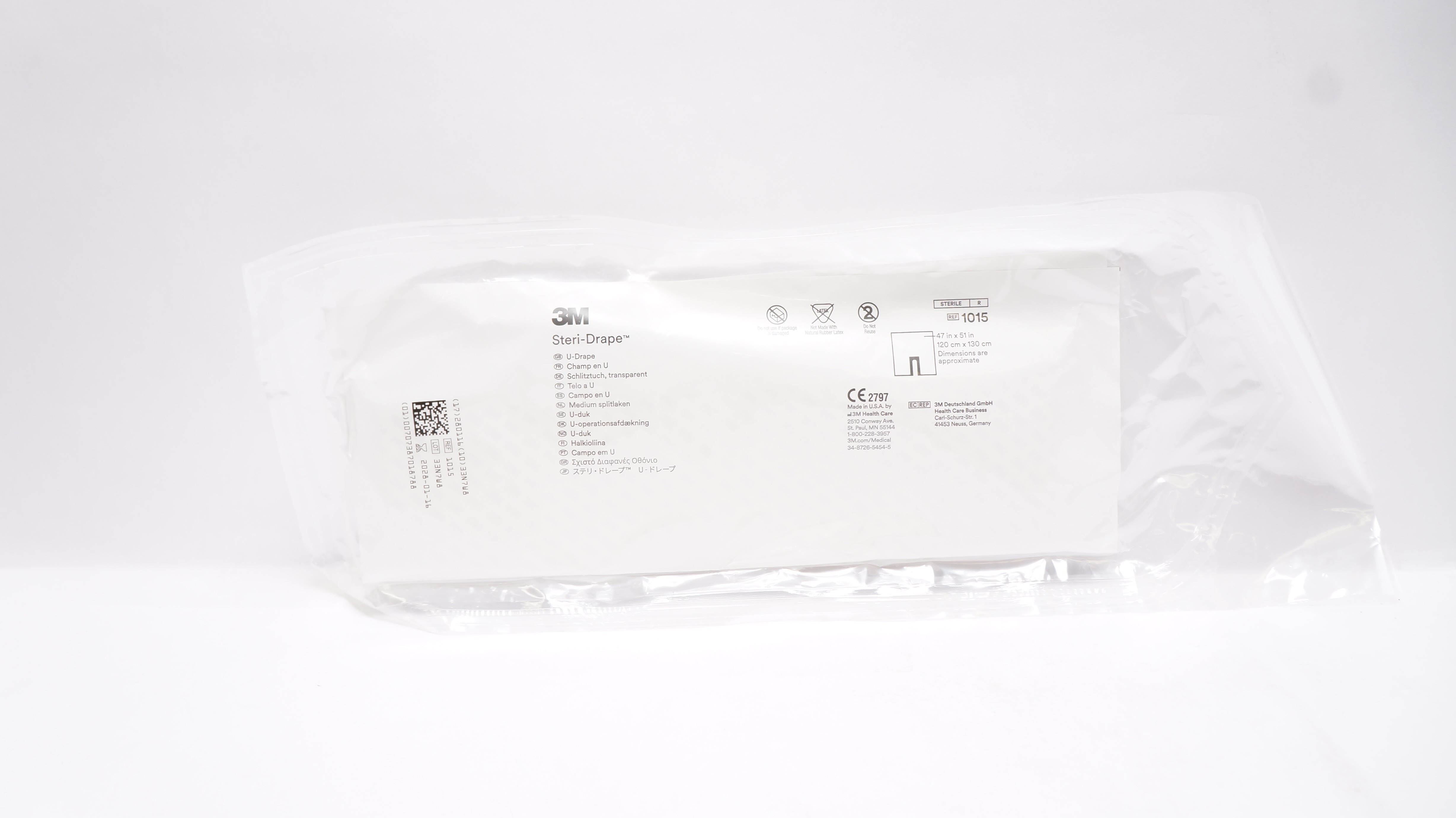 3M 1015 Steri-Drape U-Drape 47inch x 51inch (Approx.)