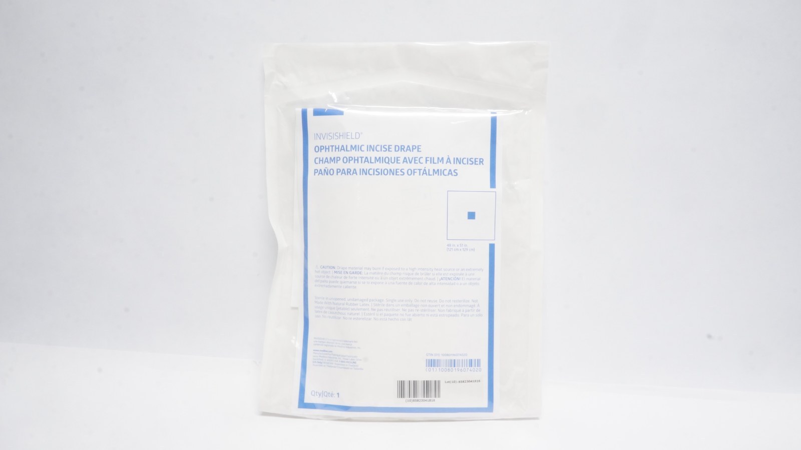 Medline DYNJSD1060 Invisishield Ophthalmic Incise Drape 48x51in