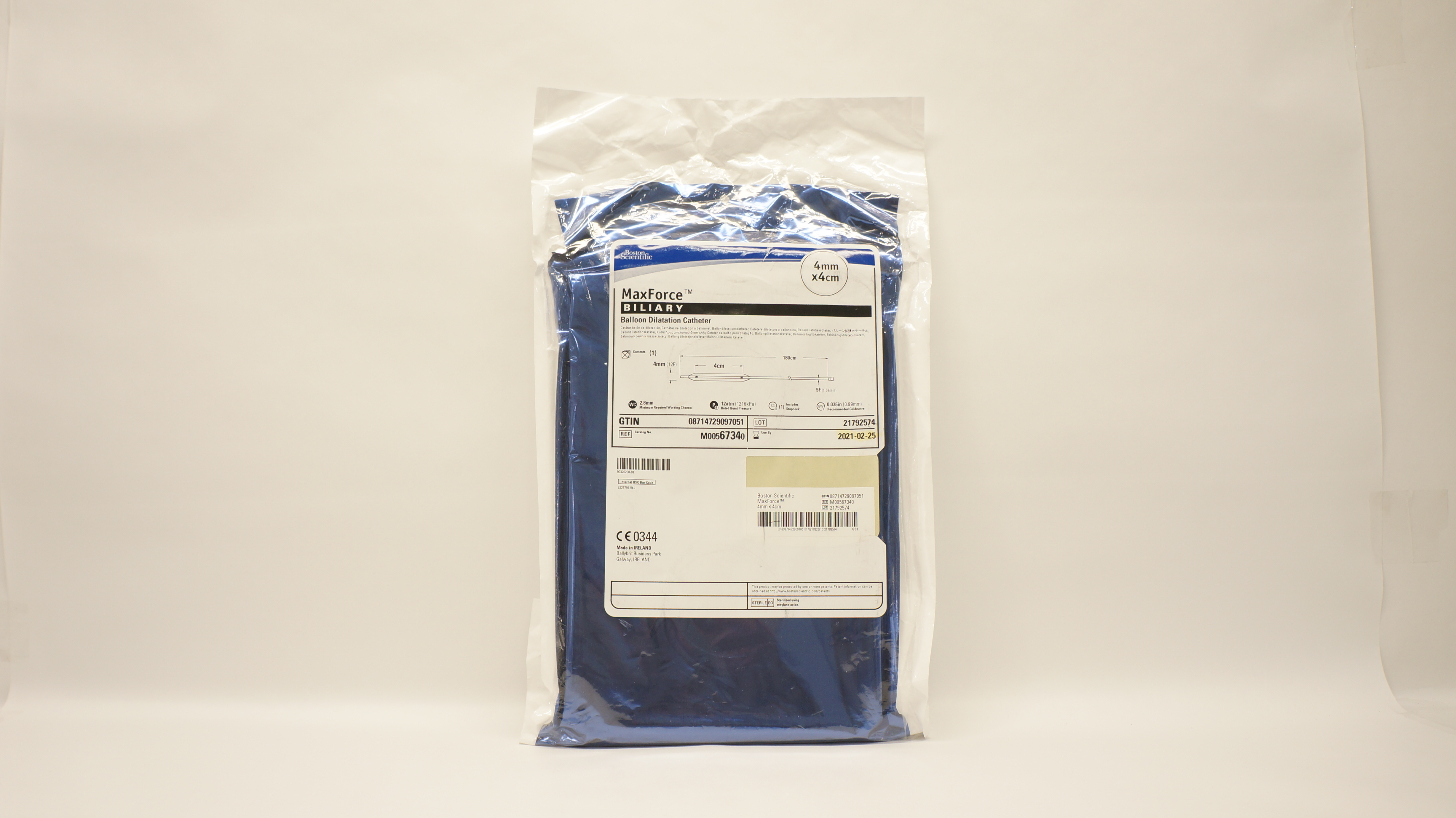 Boston Scientific M00567340 MaxForce Biliary Balloon Dilatation Cath 4mmx4cm (x)