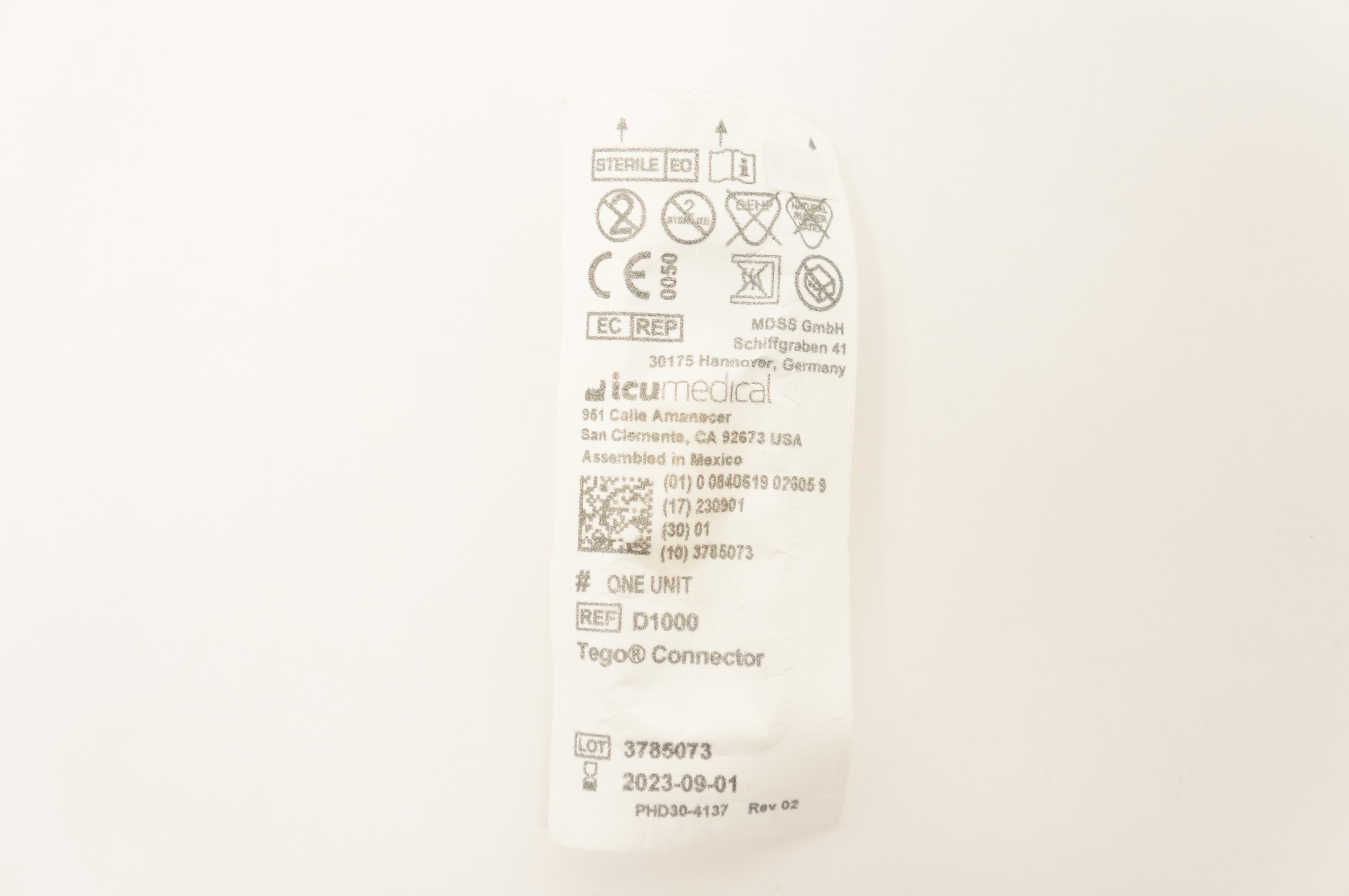 ICU Medical D1000 Tego Connector