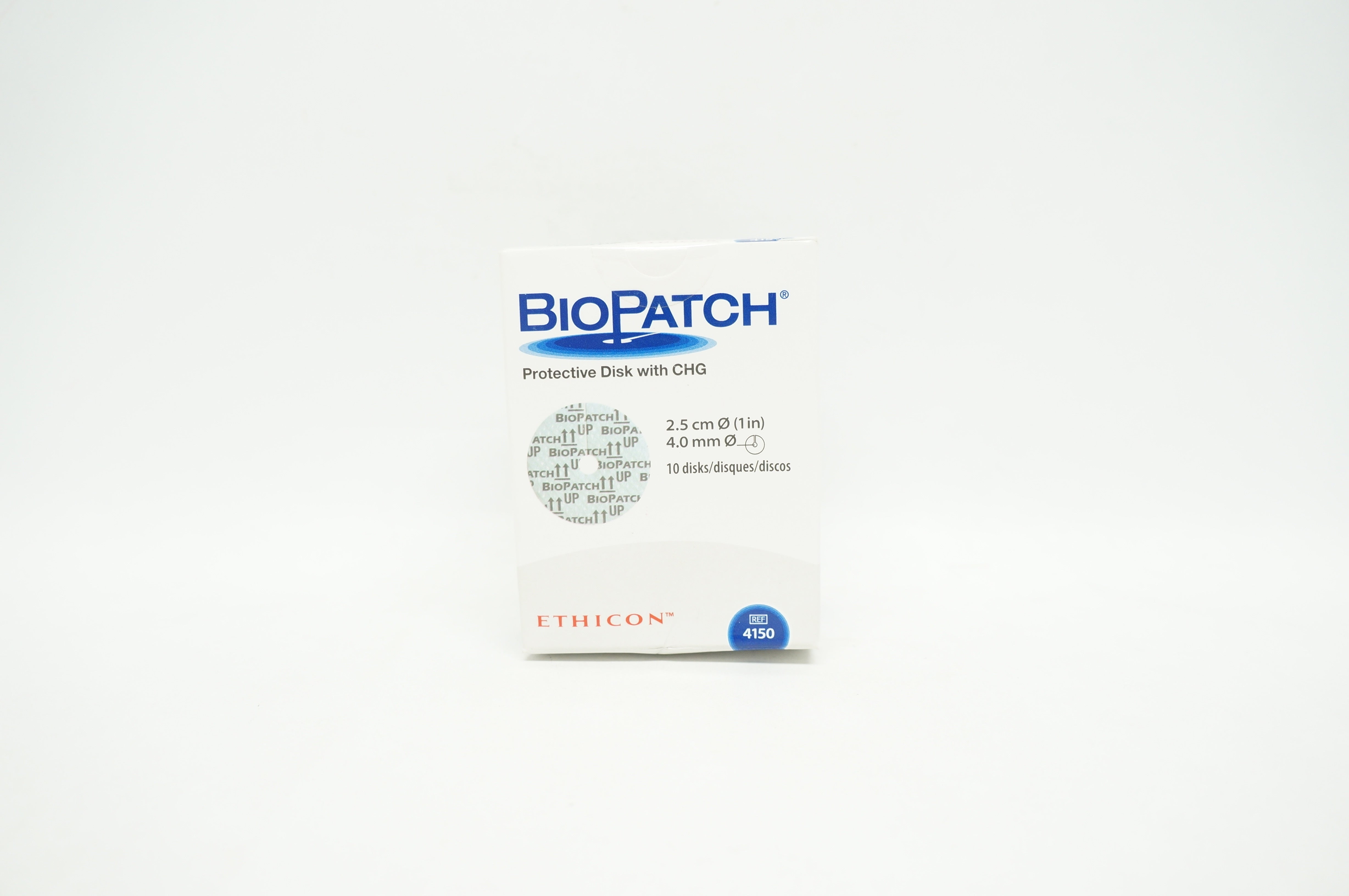 Ethicon 4150 BioPatch Protective Disk with CHG 1 inch x 4.0mm (x) - Box of 10