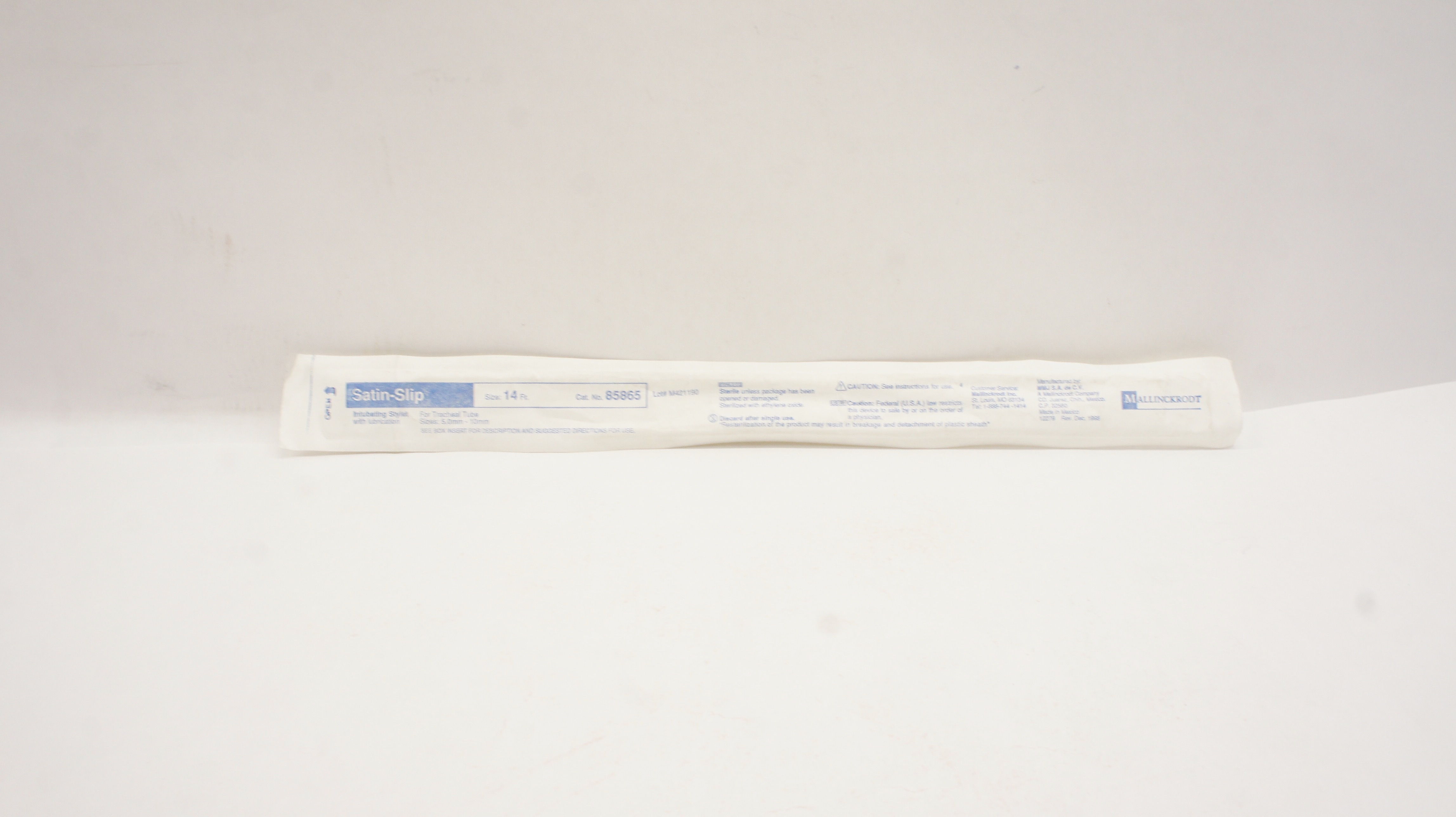 Mallinckrodt 85865 Satin-Slip Intubating Stylet with Lubrication 14Fr. 5mm-10mm