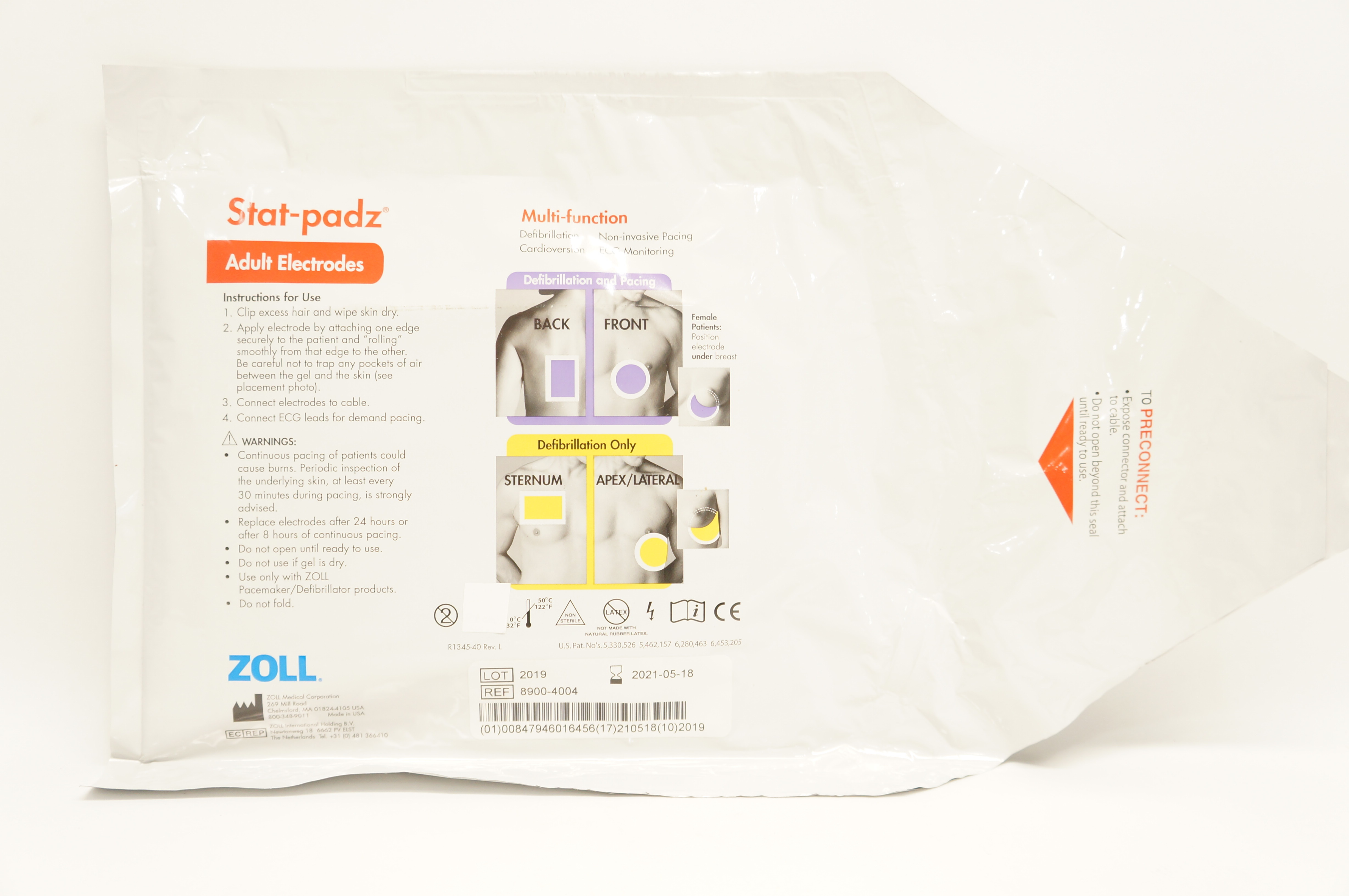 ZOLL 8900-4004 Stat-padz Adult Electrodes Multi-function (x)