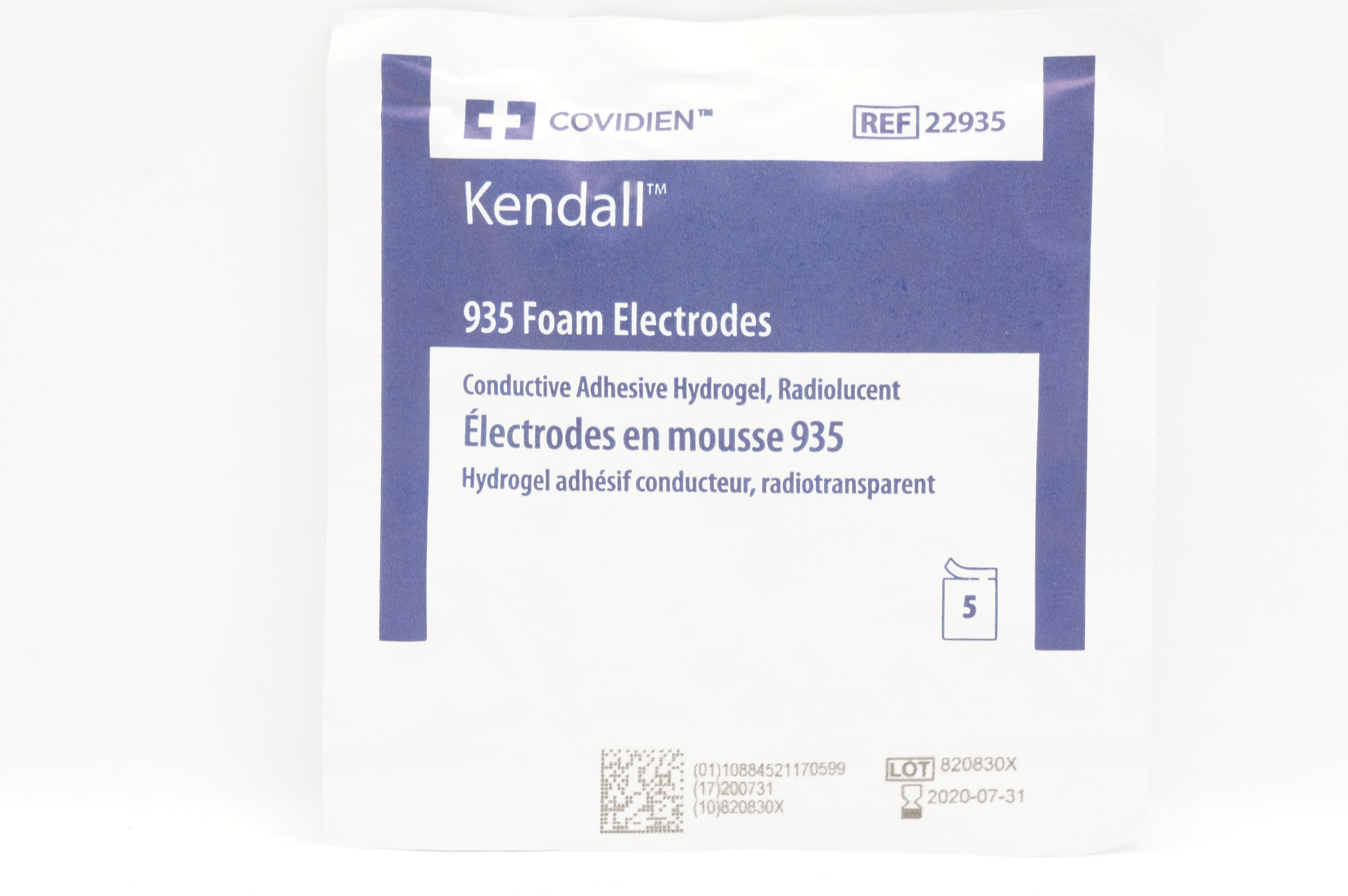Covidien 22935 Kendall 935 Foam Electrodes (x) - Pack of 5