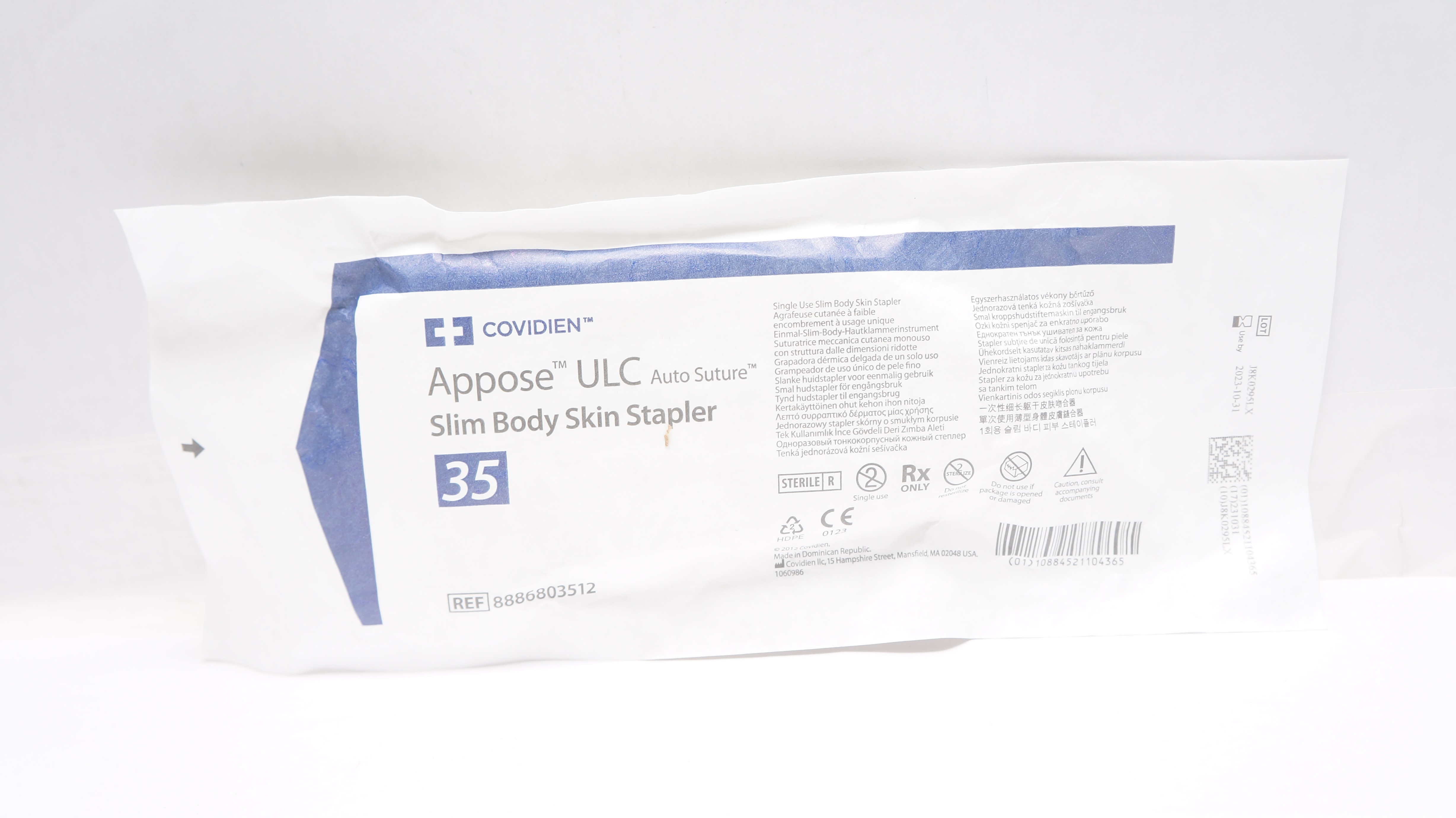 Covidien 8886803512 Appose ULC Auto Suture Slim Body Skin Stapler 35 (x)