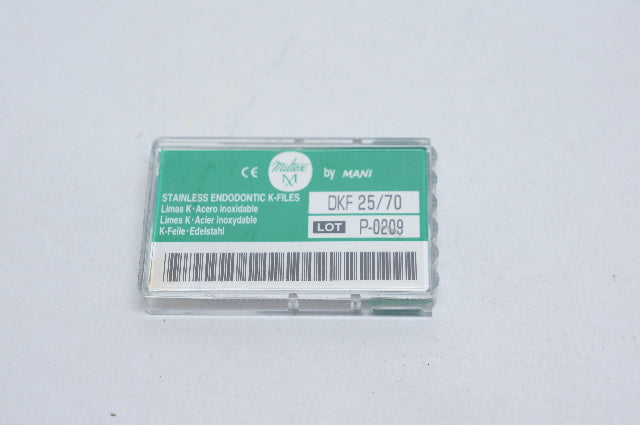Miltex DKF25/70 Stainless Endodontic K-Files - Pack of 6
