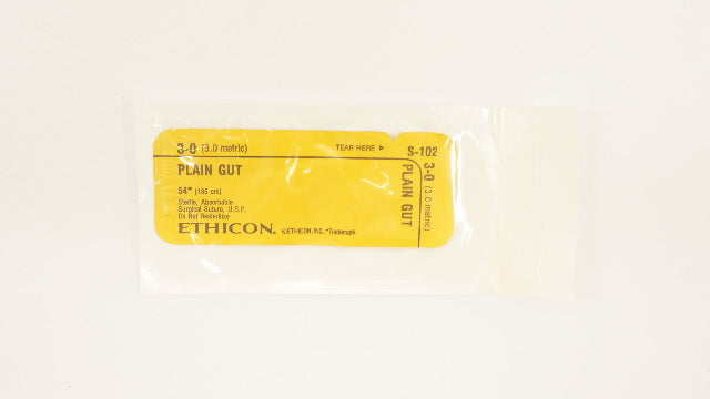 Ethicon S-102 3-0 Plain Gut Surgical Stre 54 inch