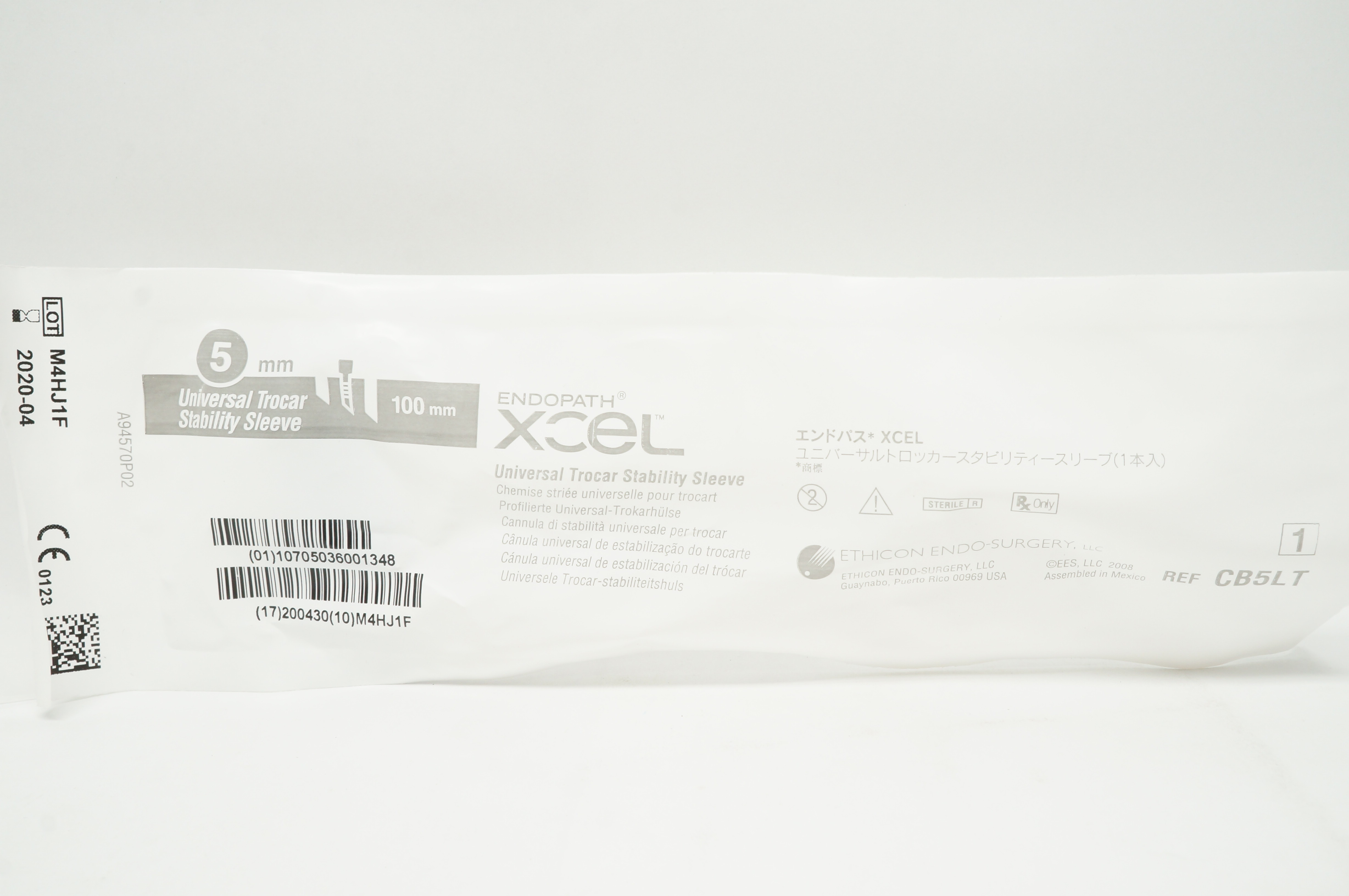 Ethicon CB5LT Xcel Trocar Sleeve W/ Stability Sleeve 5mm x 100mm (x)