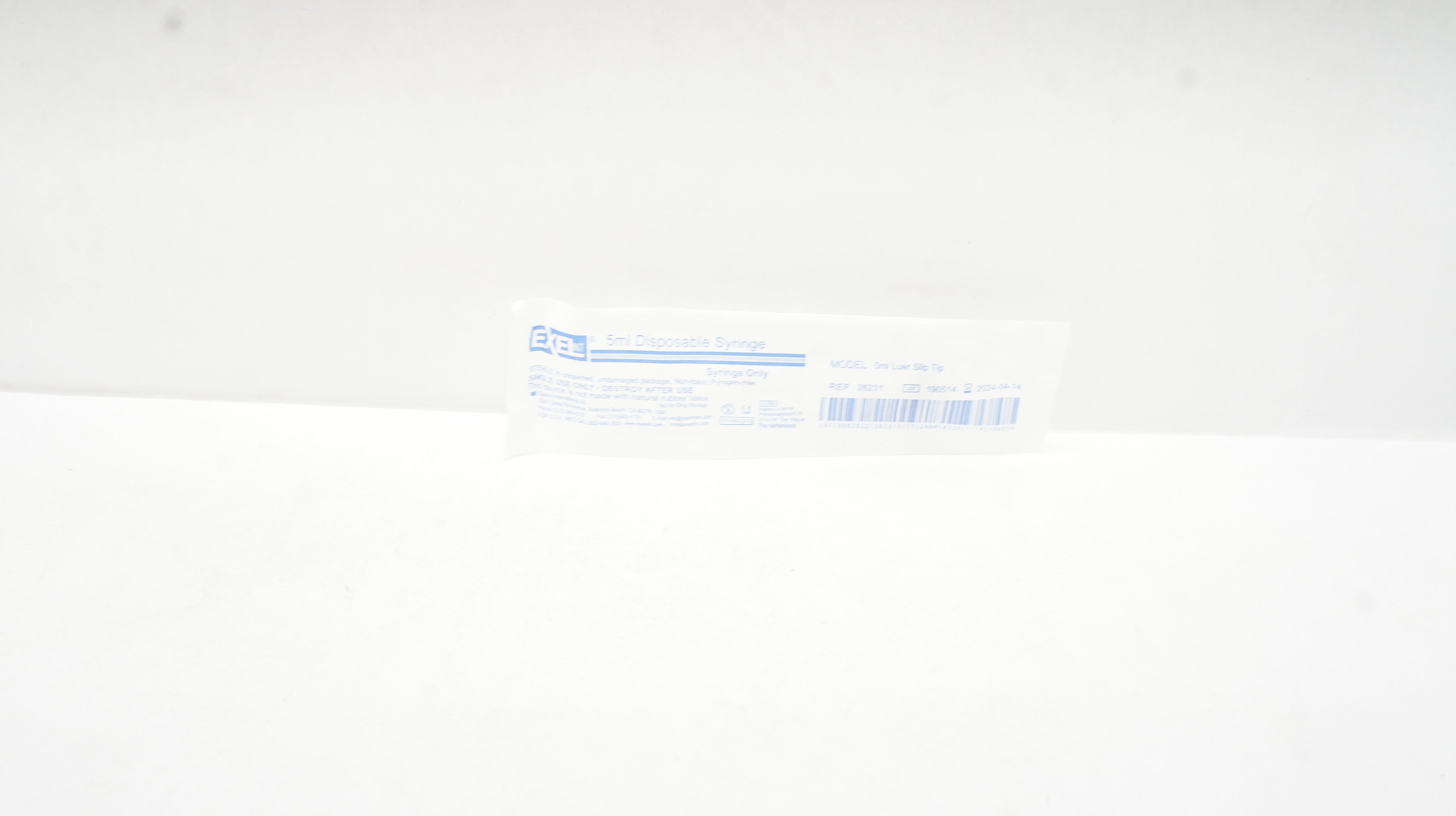 Exelint International 26231 5ml Luer Slip Tip Disposable Syringe (x)