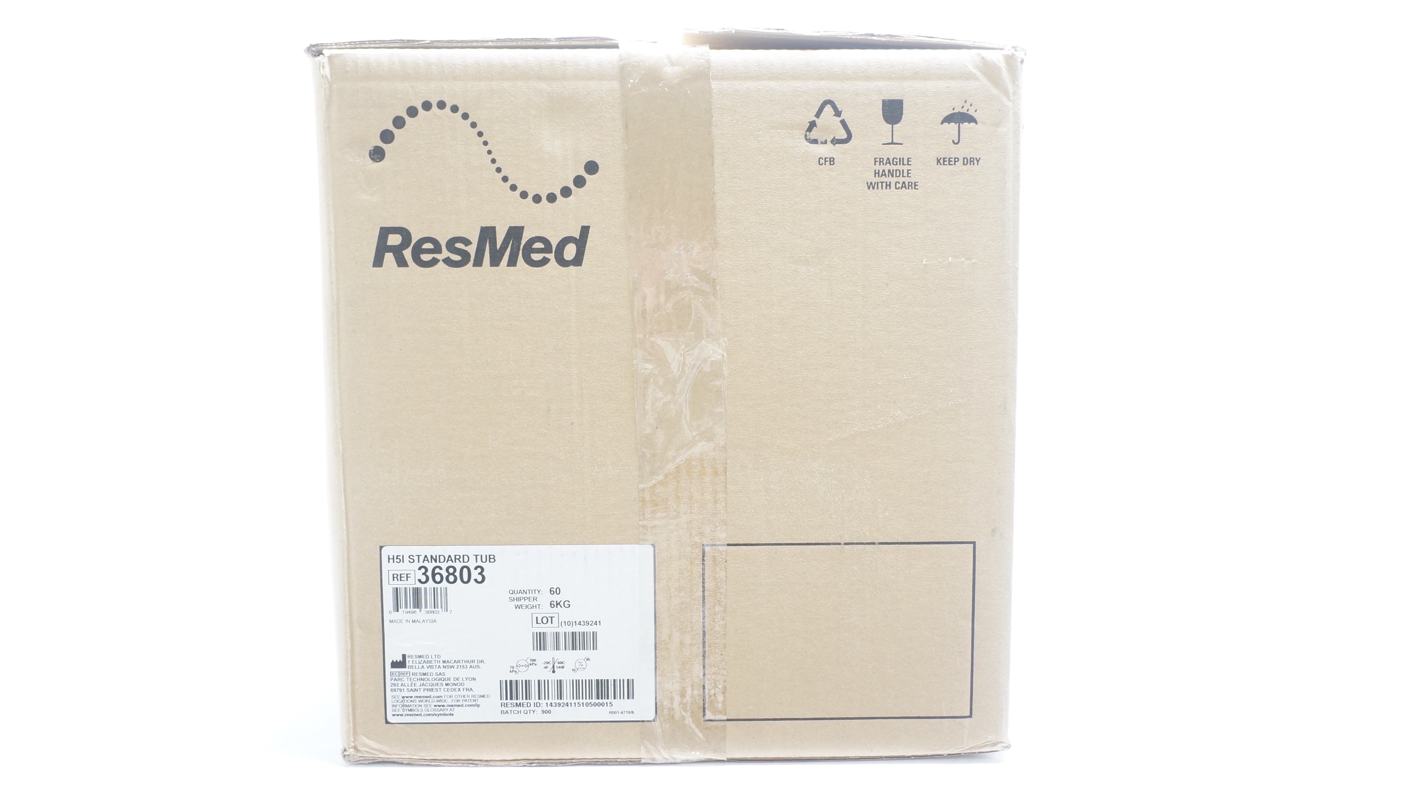 ResMed 36803 H5I Standard Tub - Case of 60