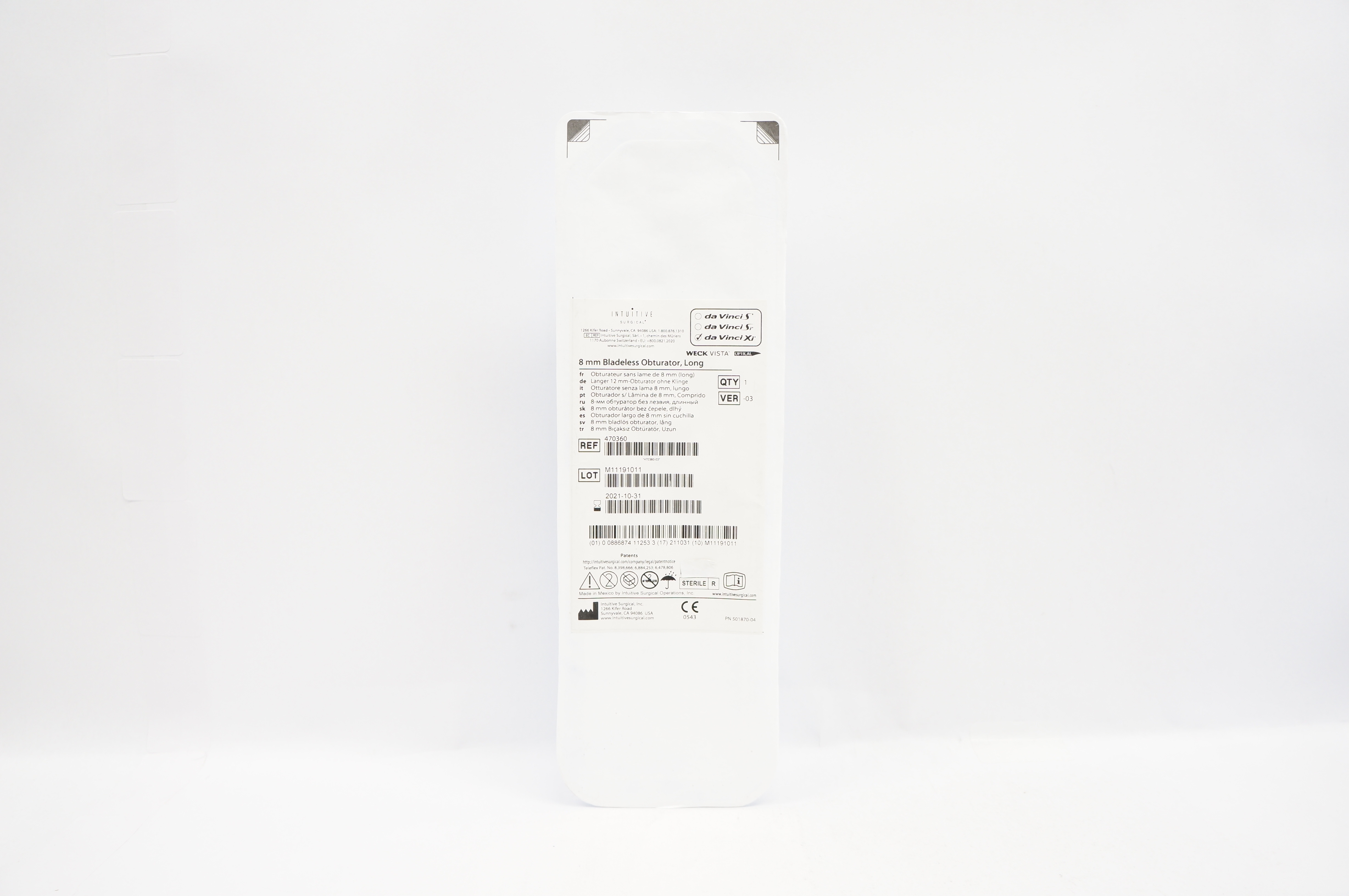 Intuitive Surgical 470360 da Vinci Xi Bladeless Obturator Long 8 mm (x)