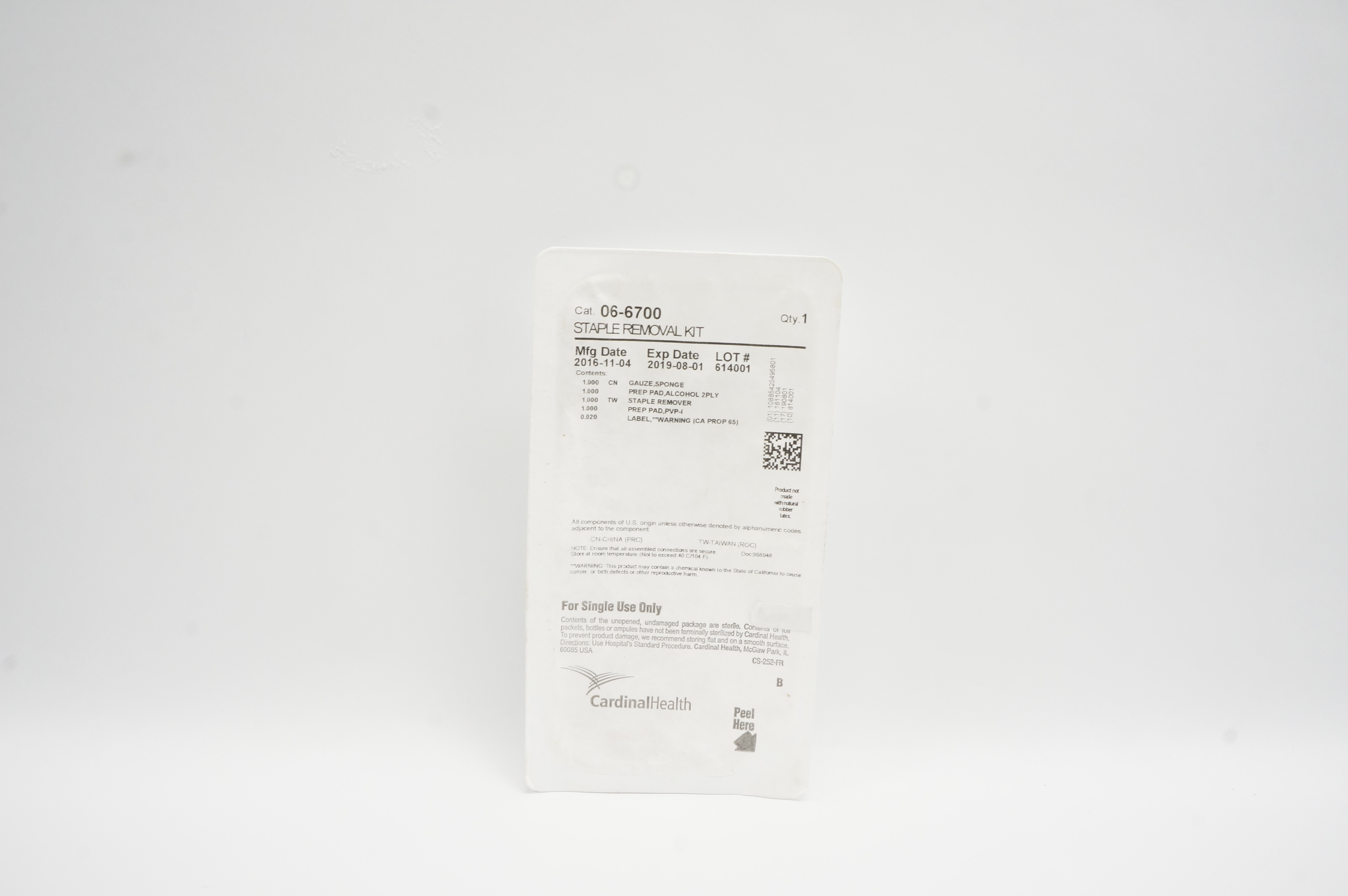 Cardinal Health 06-6700 Sterile Staple Removal Kit (x)