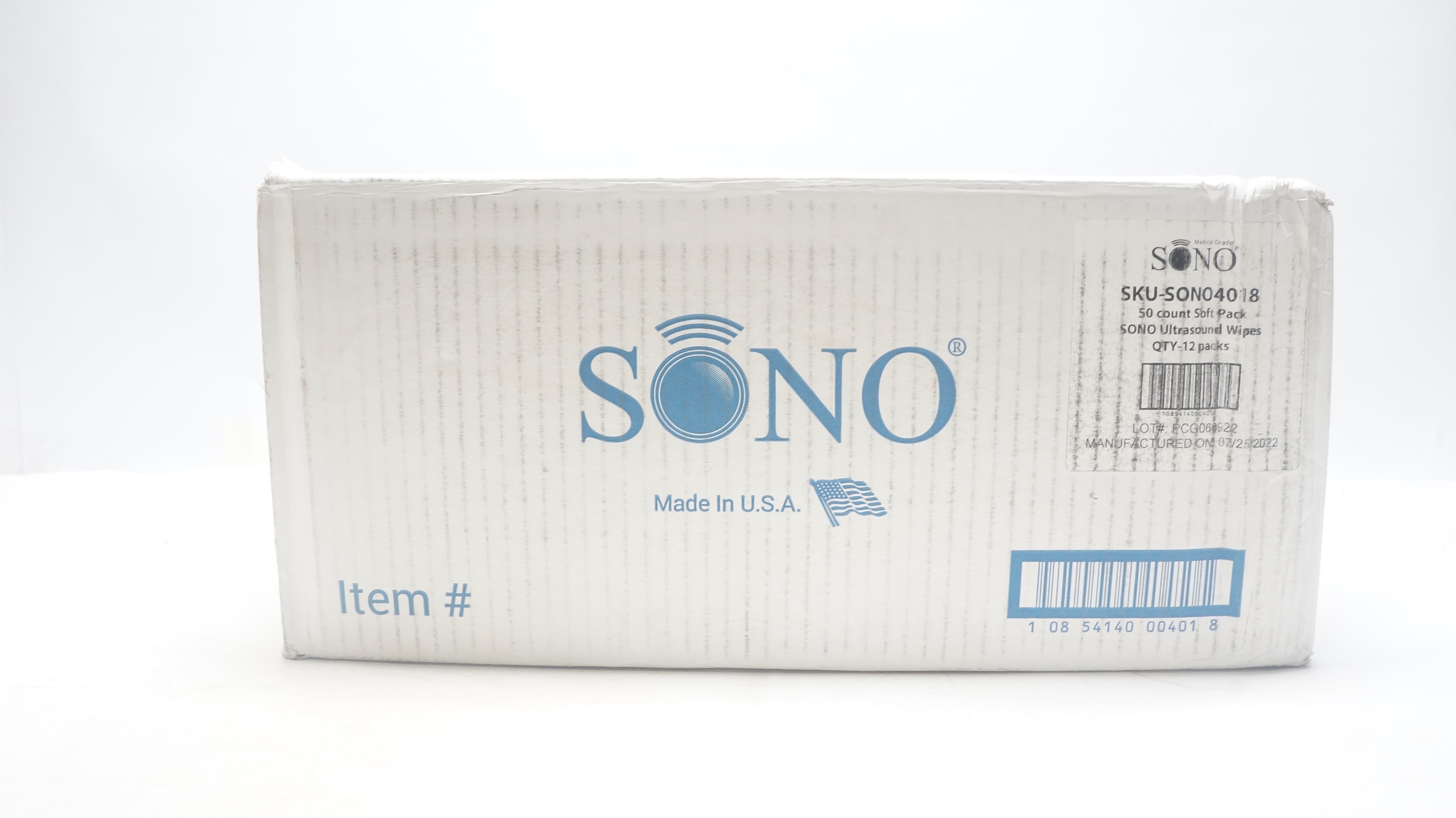 Sono SKU-SONO4018 Sono Ultrasound Wipes - Box of 12 Packs