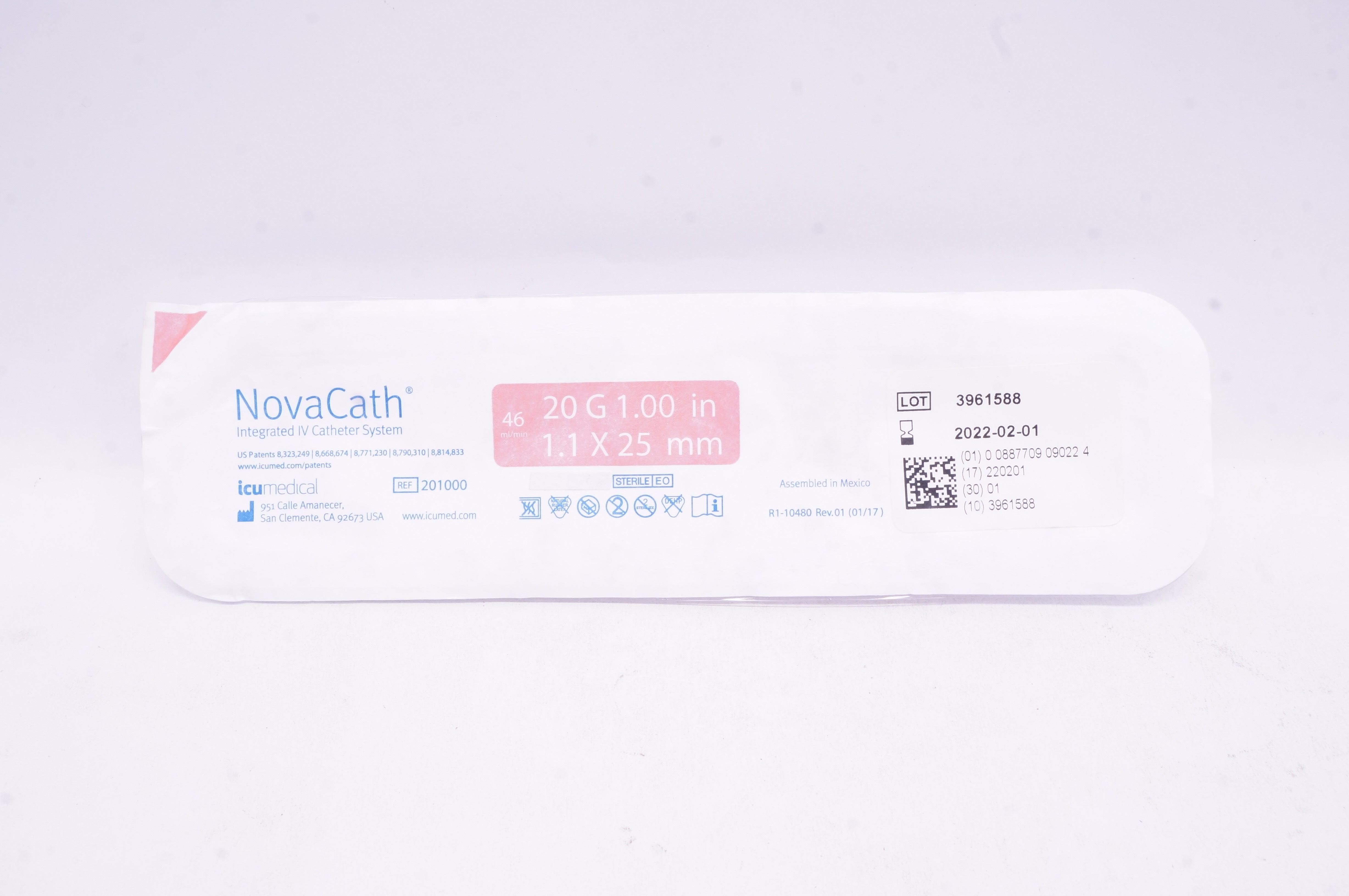 ICU Medical 201000 Integrated IV Catheter System 20G x 1.00inch