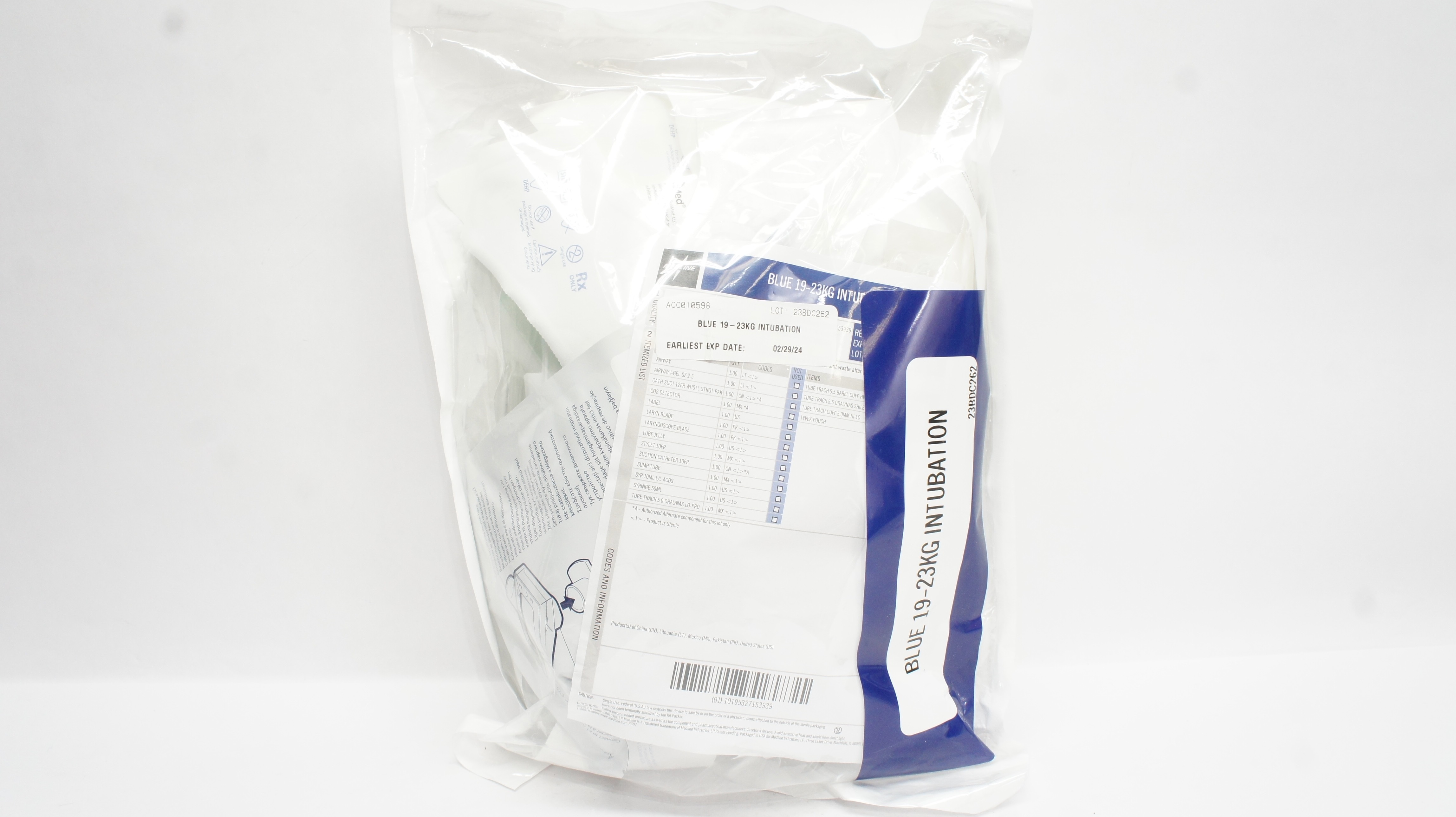 Medline ACC010598 Blue 19-23kg Intubation
