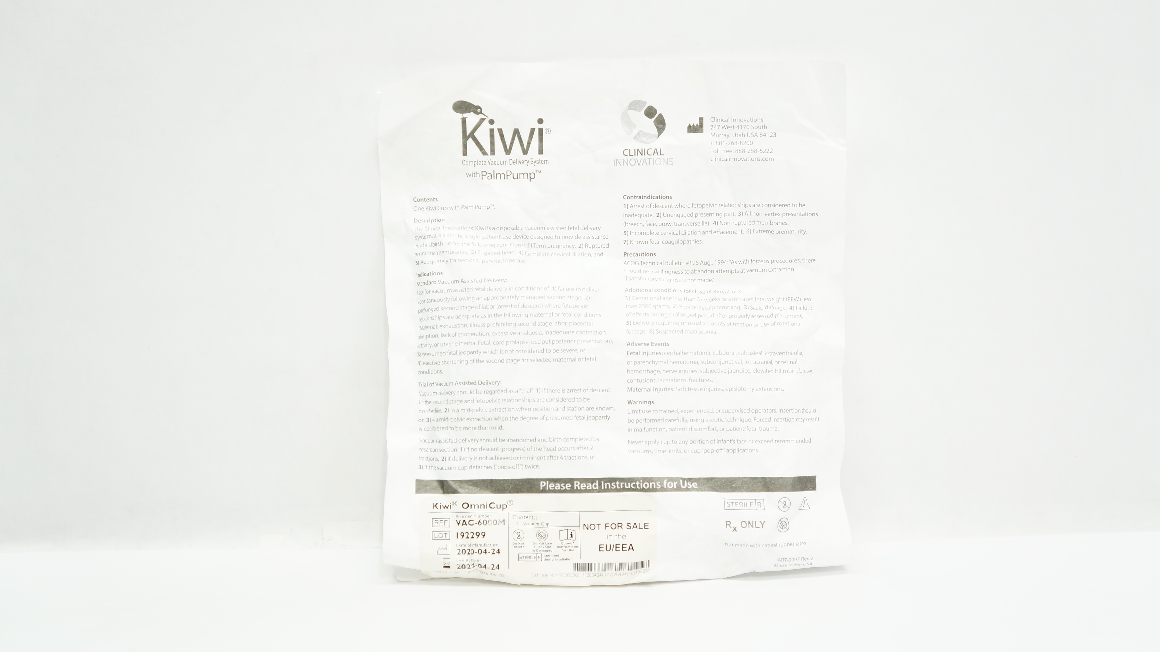 Clinical Innovations VAC-6000M Kiwi OmniCup Complete Vacuum Delivery System (x)