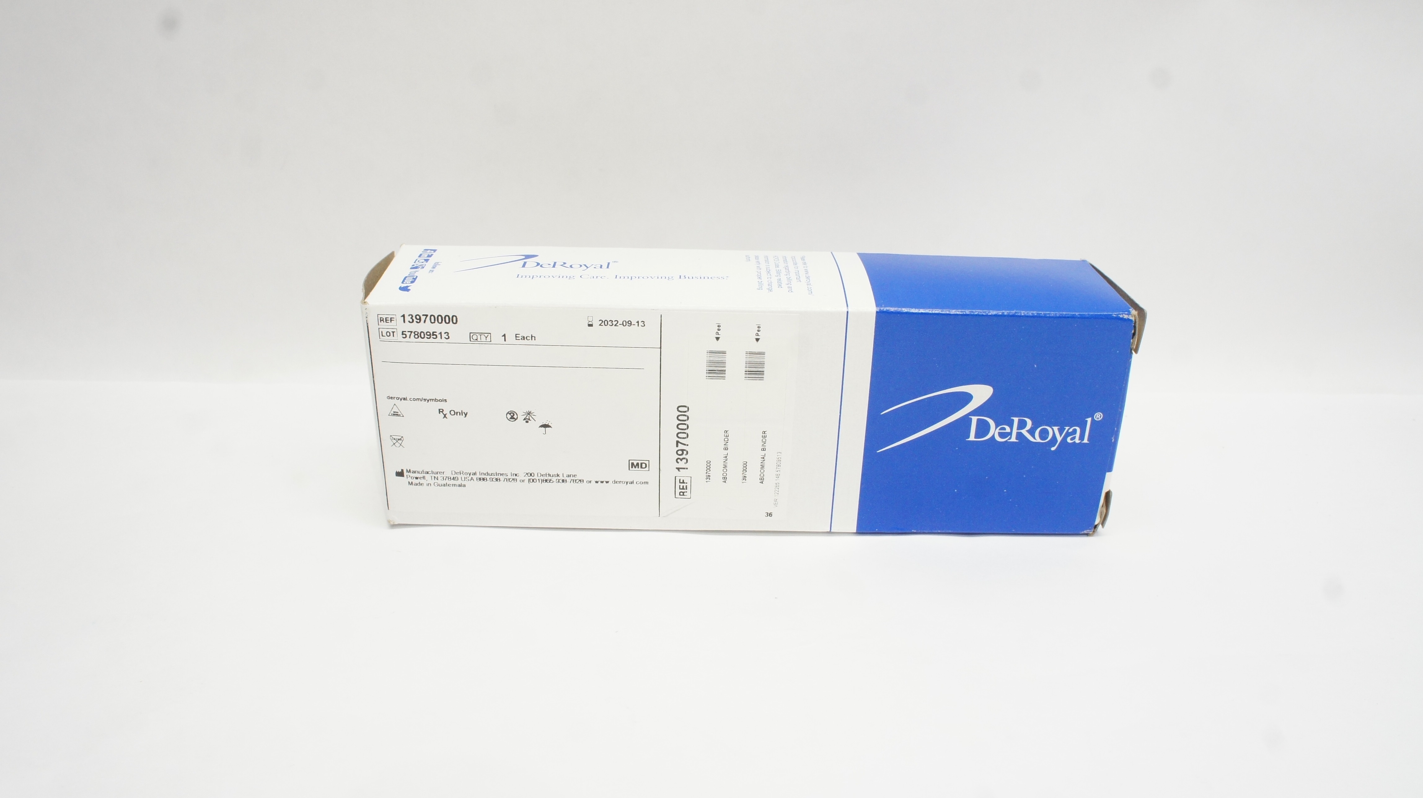 DeRoyal 13970000 Abdominal Binder 9 inch Universal