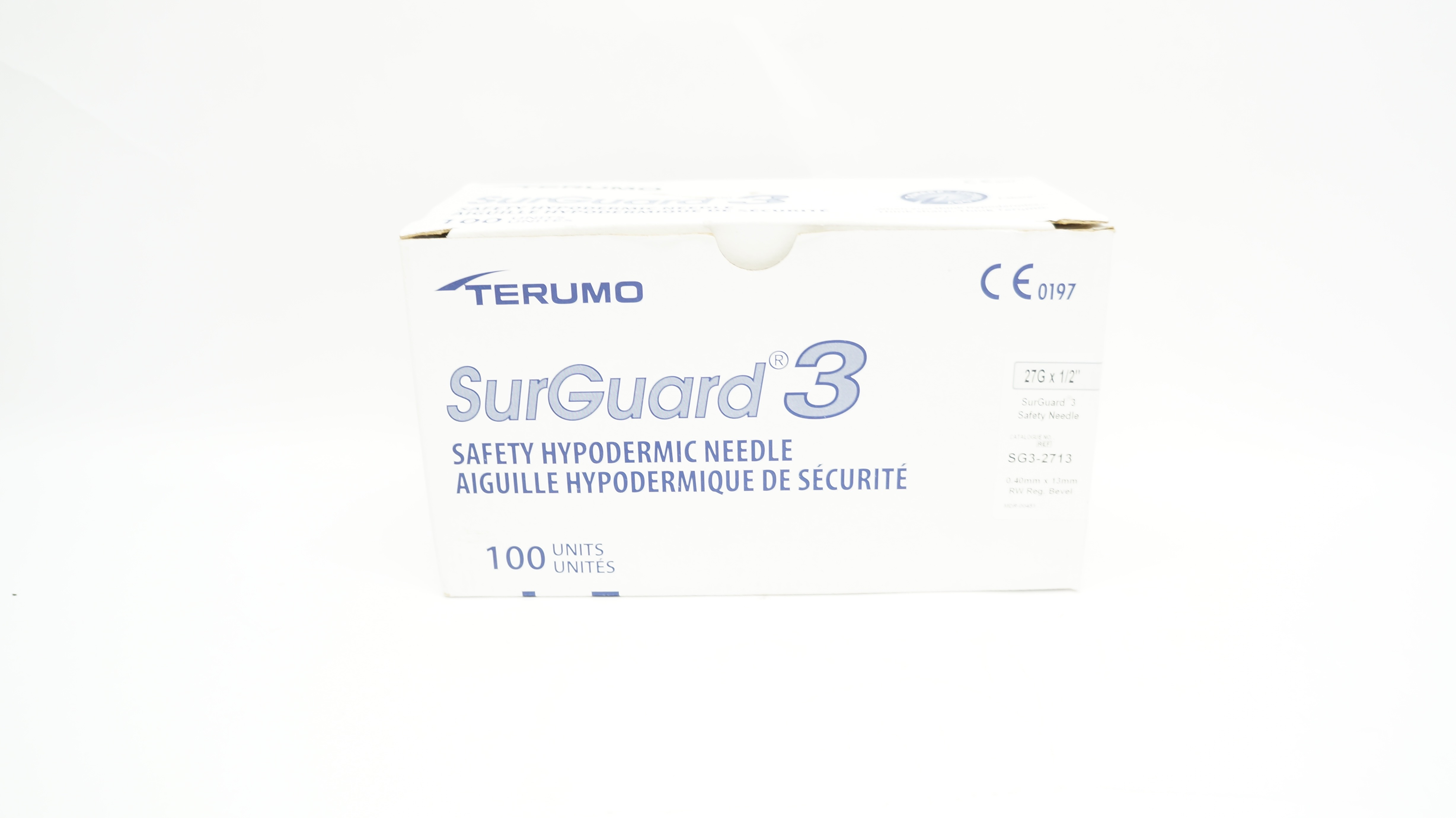 Terumo SG3-2713 SyrGuard 3 Safety Ndle 27G x 1/2inch (x) - Box of 80