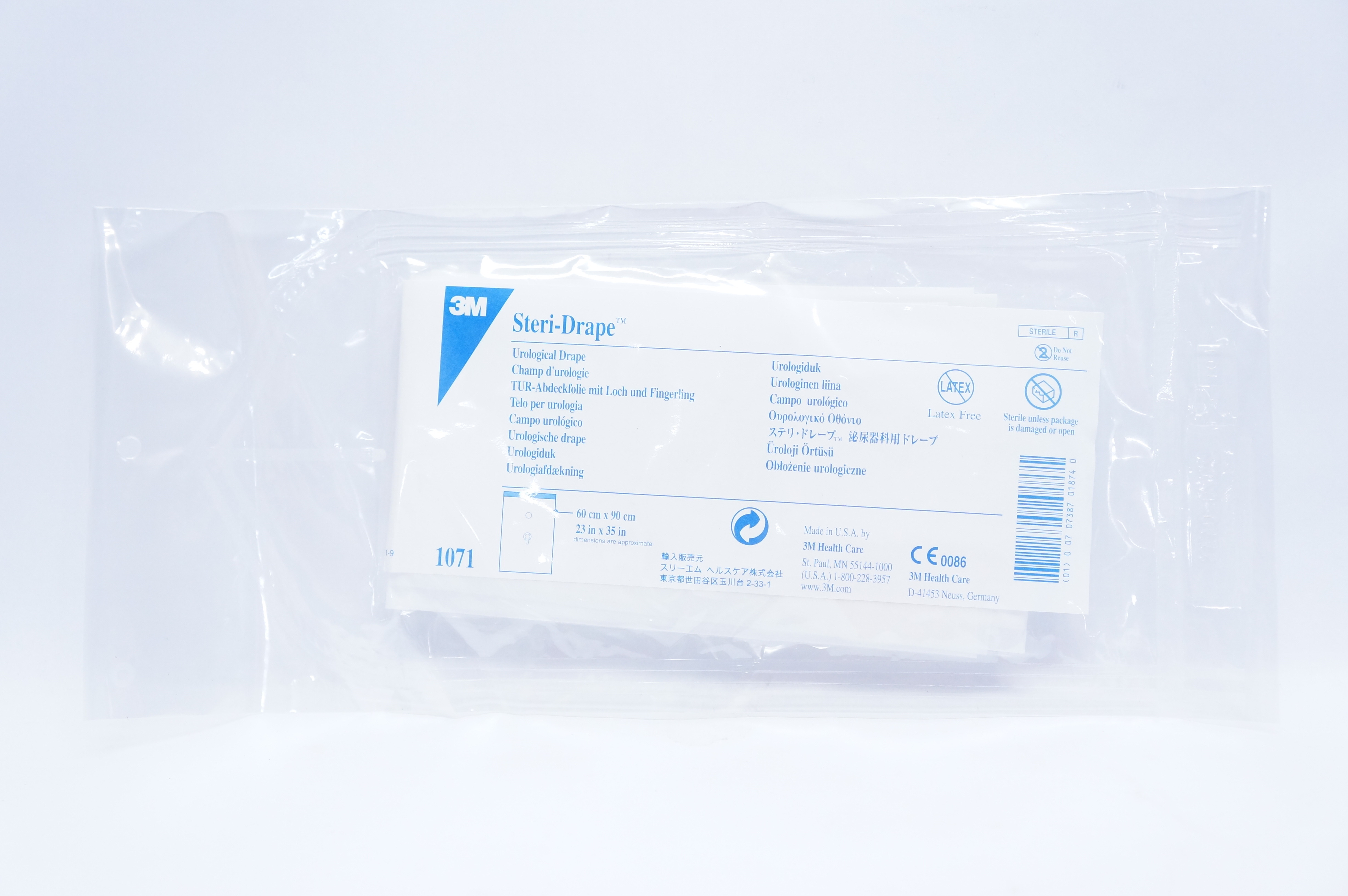 3M 1071 Steri-Drape Urological Drape 23inch x 35inch