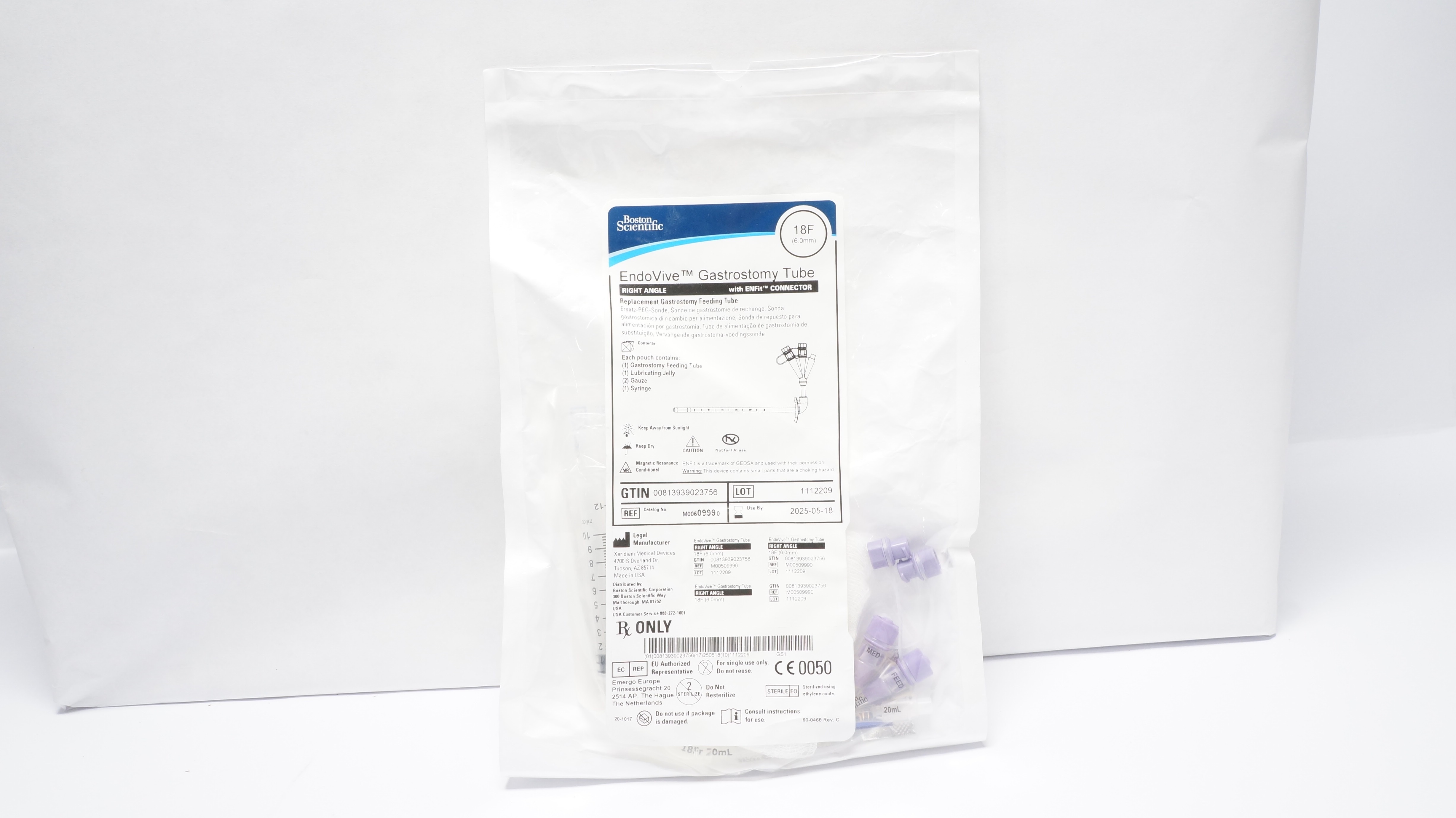 Boston Scientific 0999 EndoVive Replacement Gastrostomy Feeding Tube 18F (x)