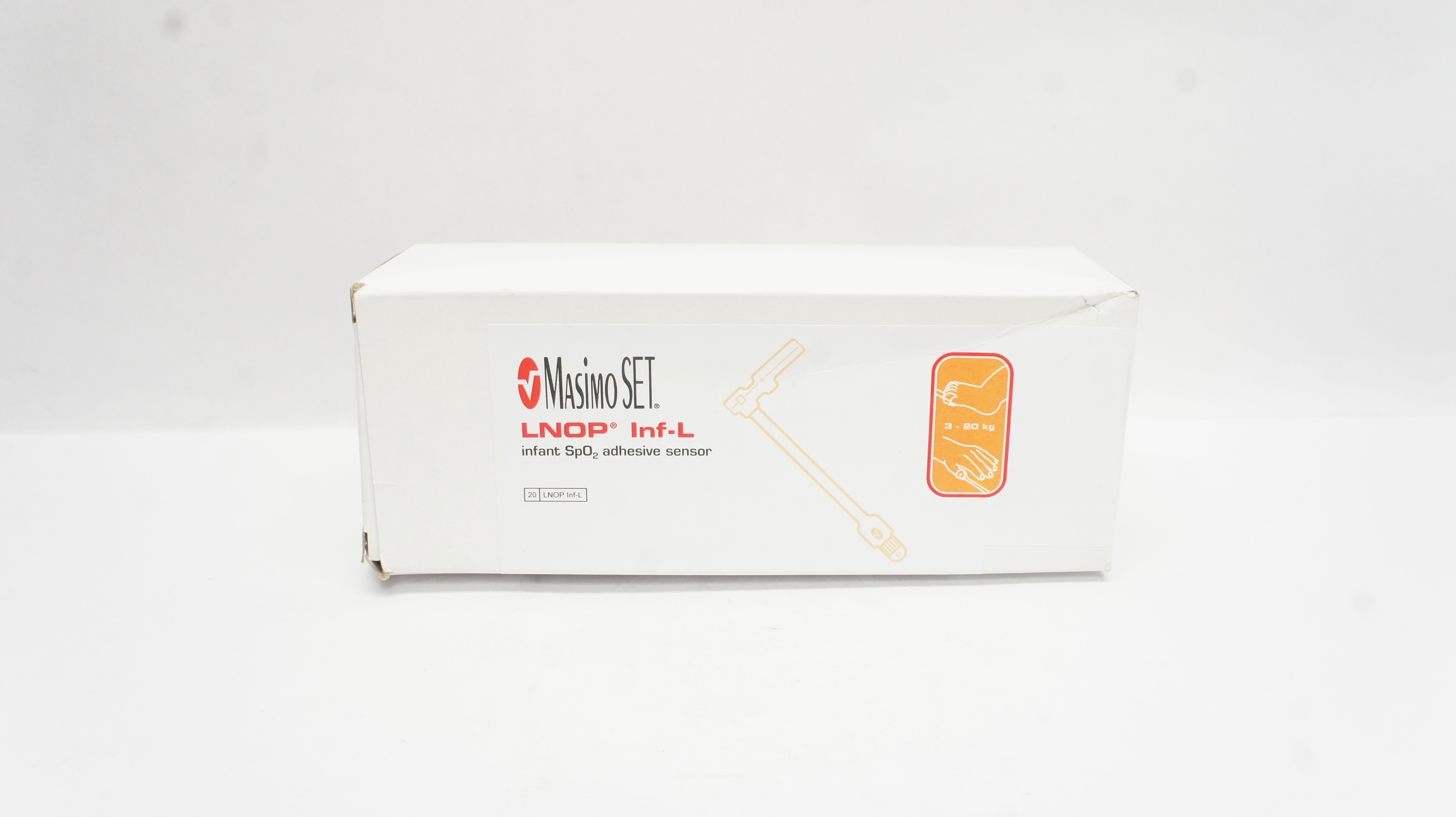 Masimo SET 1800 LNOP Inf-L Infant SpO2 Adhesive Sensors 3-20kg - Box of 19