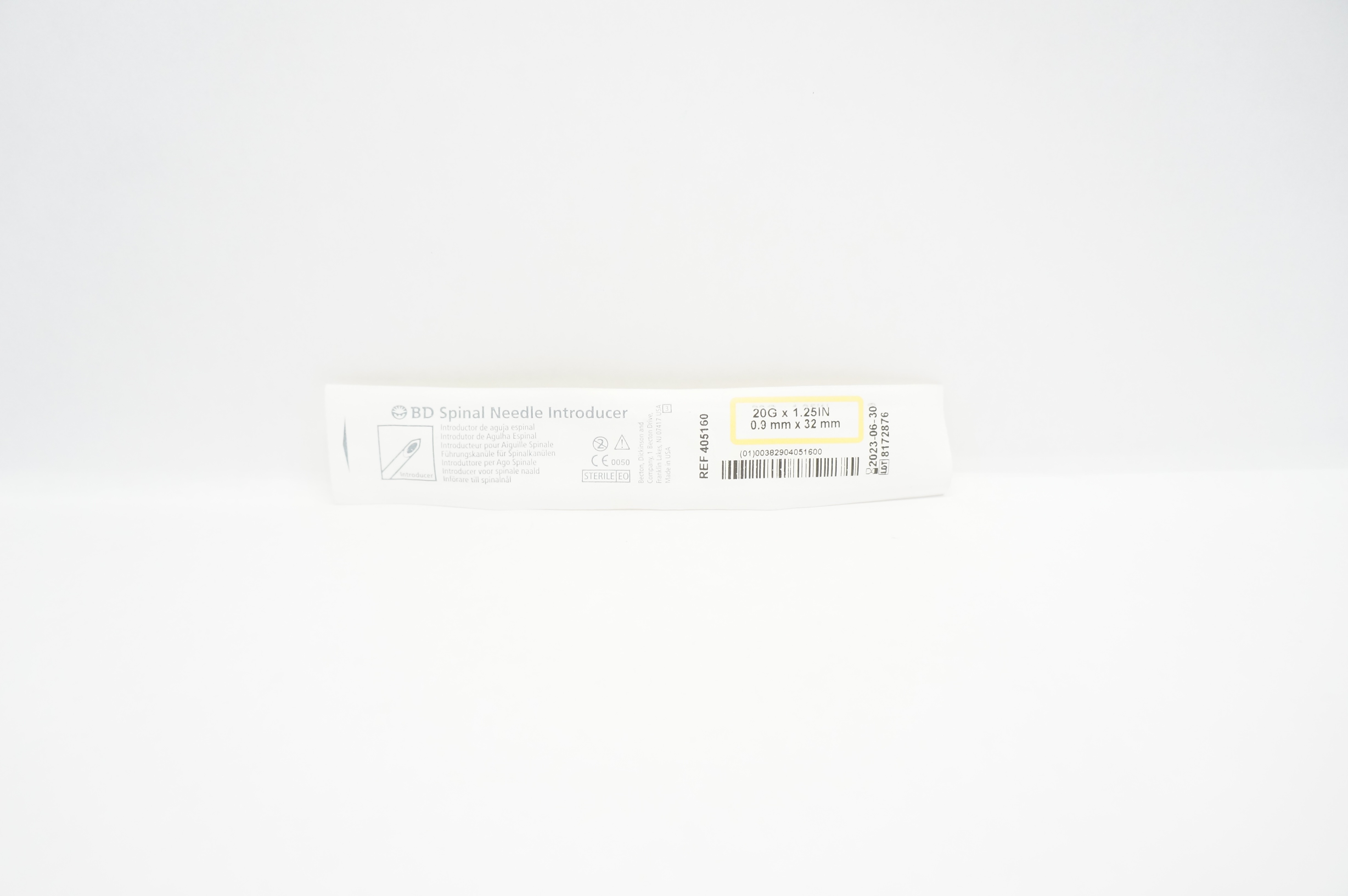 BD 405160 Spinal Ndle. Introducer 20GA x 1.25inch (x)