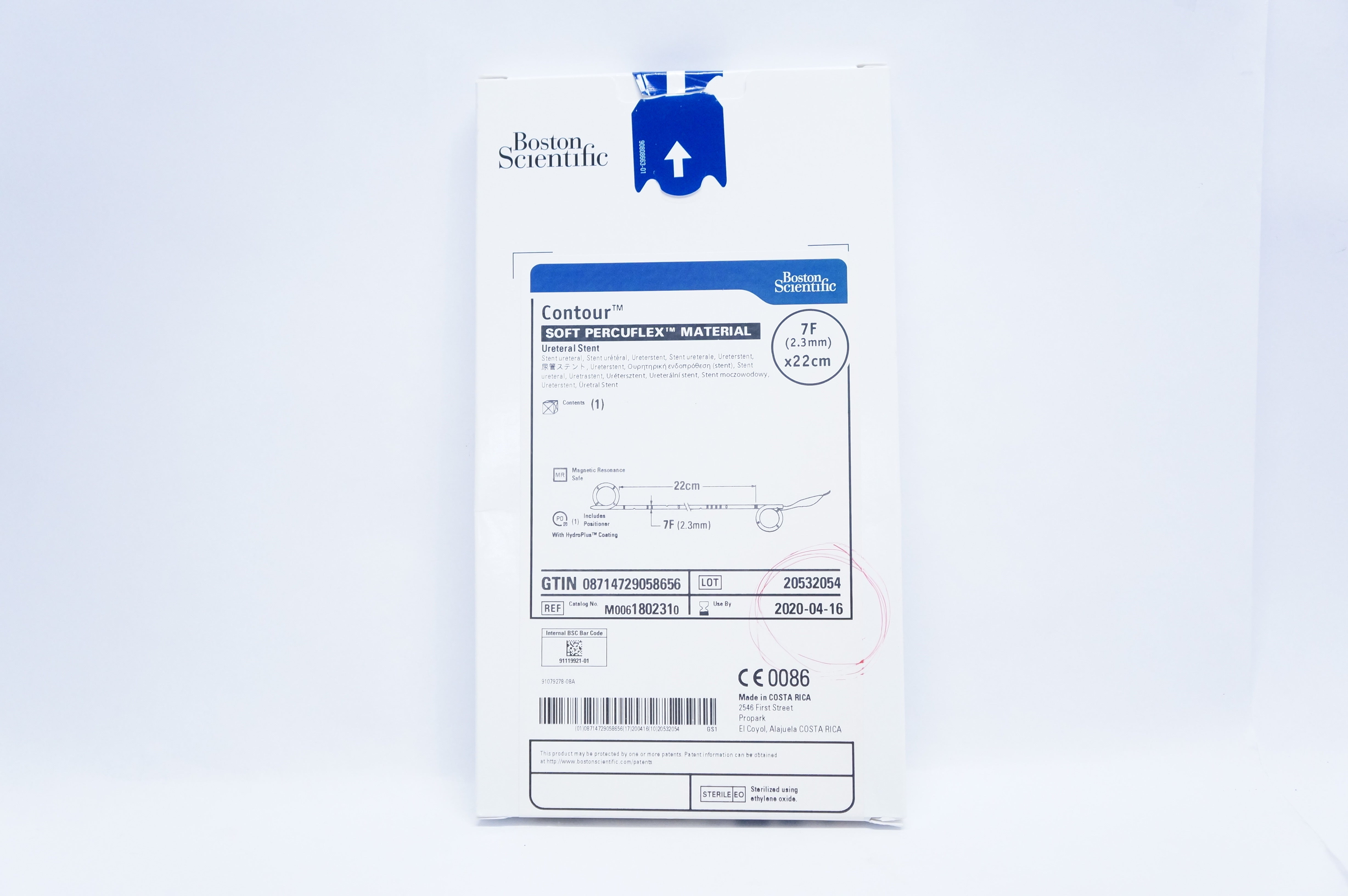 Boston Scientific M0061802310 Contour Percuflex Material Ureteral Stent 7F (x)